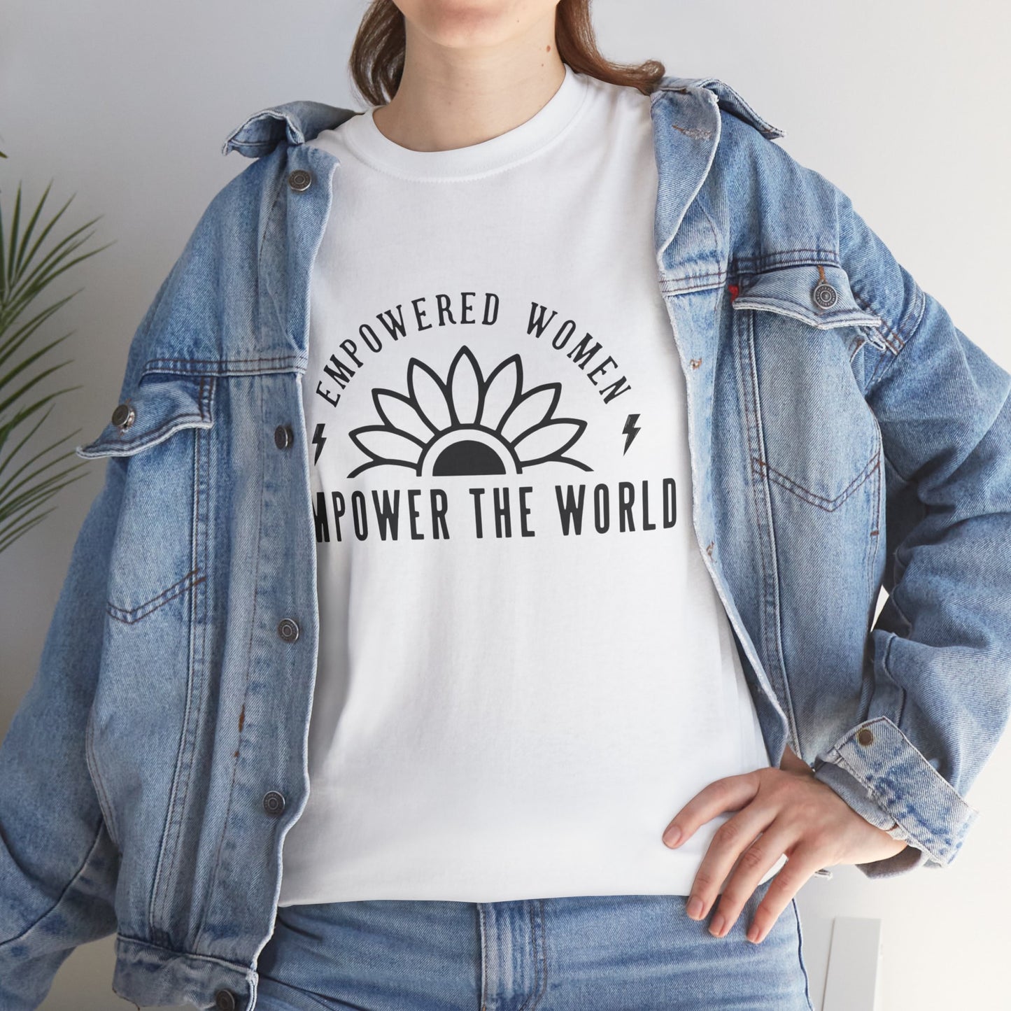 Empowered Women Printed T Shirt with Hearts