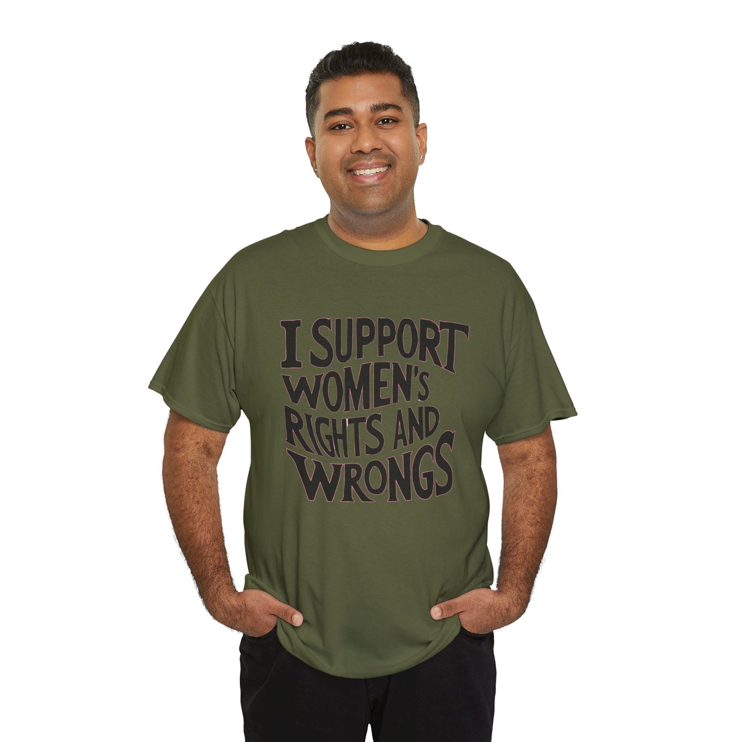 I Support Printed T Shirt with Hearts