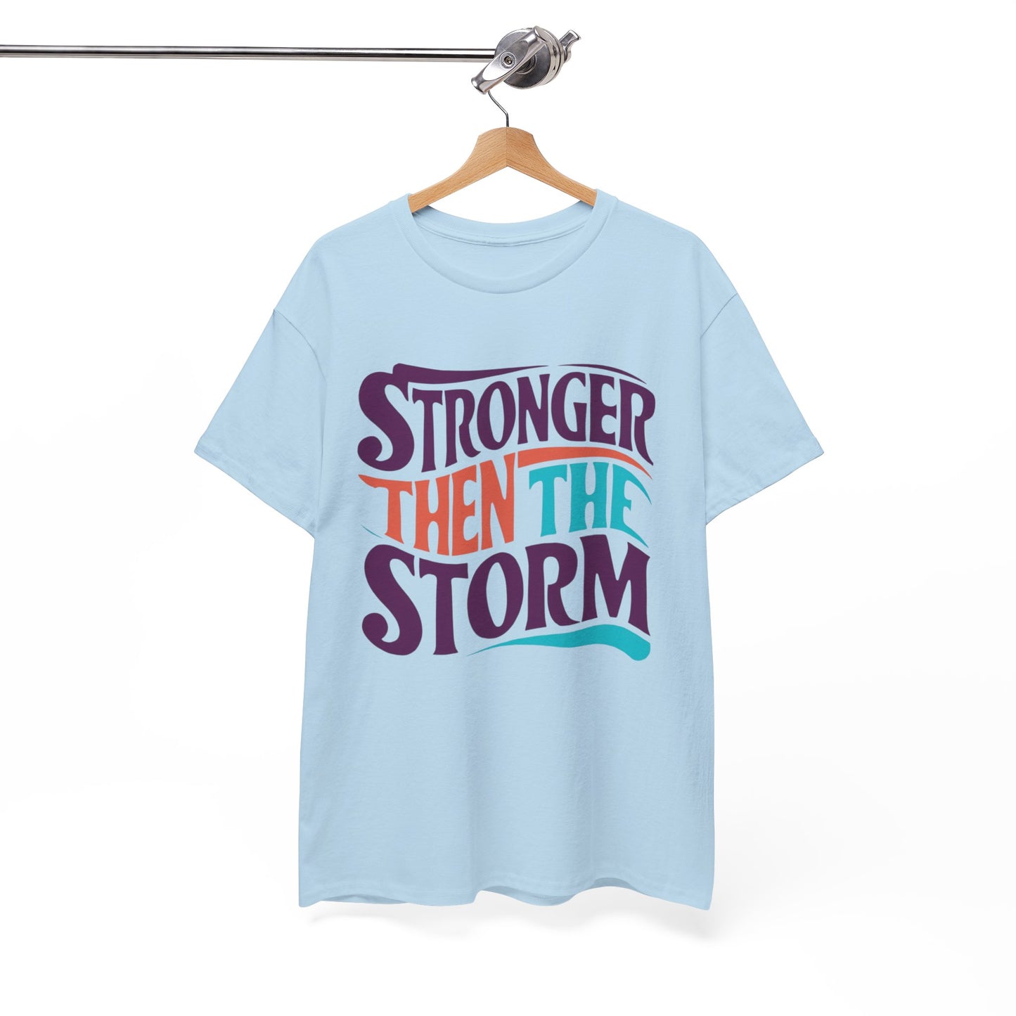 Stronger Then  Printed T Shirt with Hearts