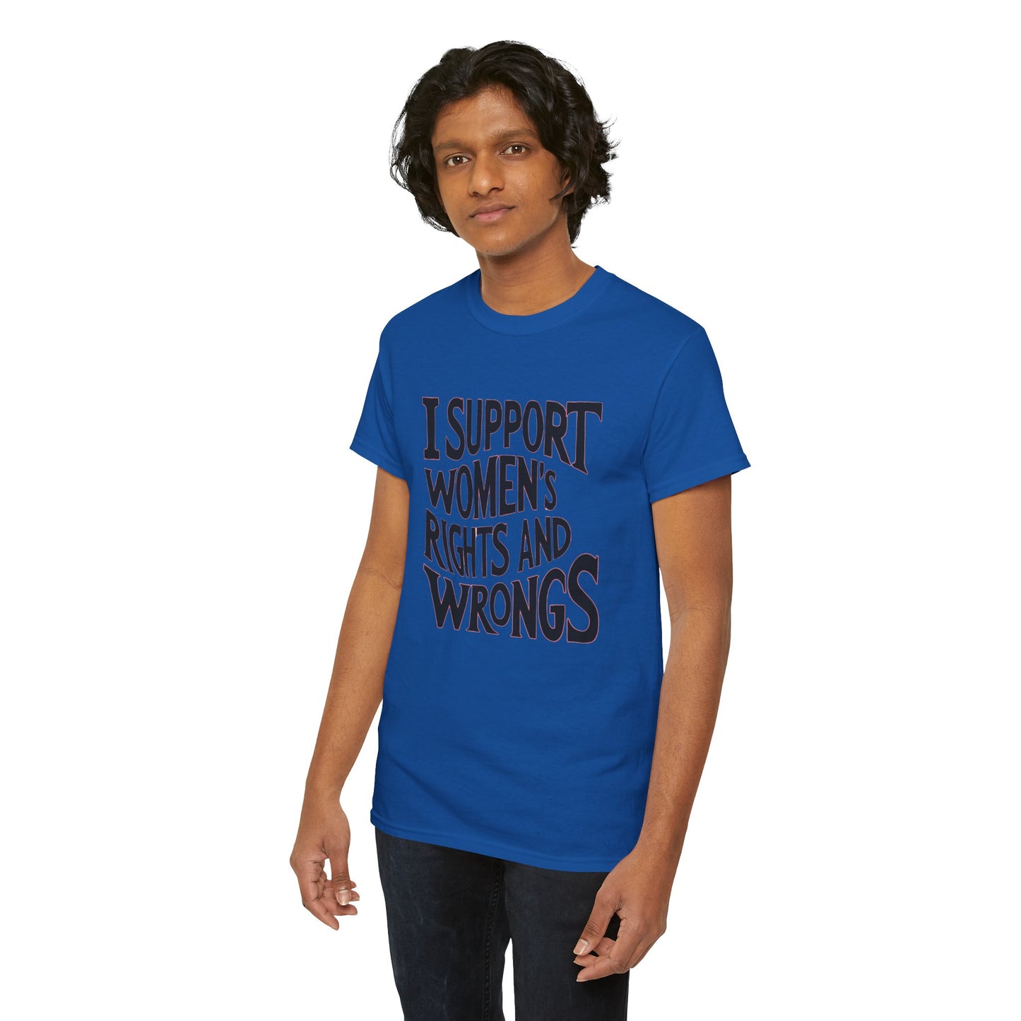 I Support Printed T Shirt with Hearts