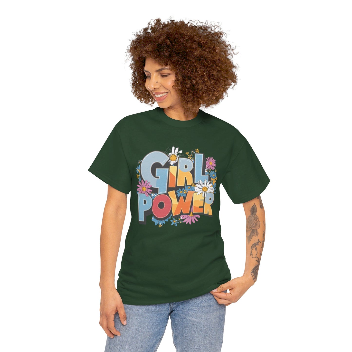 Girl Power Women Heavy Cotton Tee