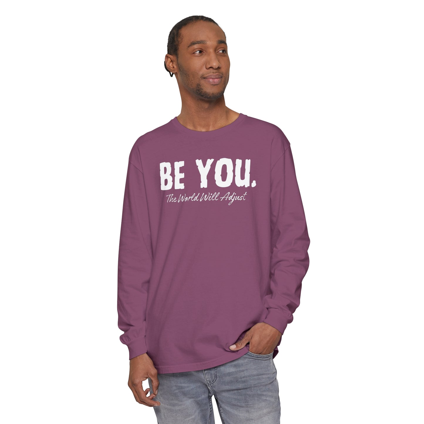 Be You Women Garment-dyed Long Sleeve T-Shirt
