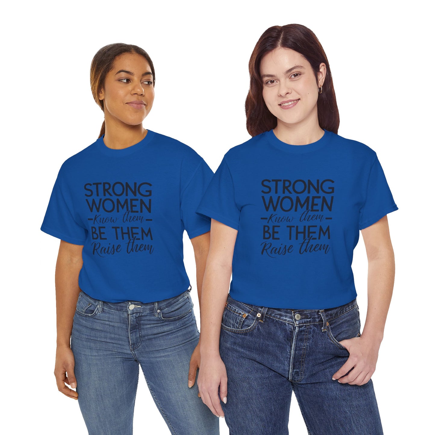 Strong Women Printed T Shirt with Hearts