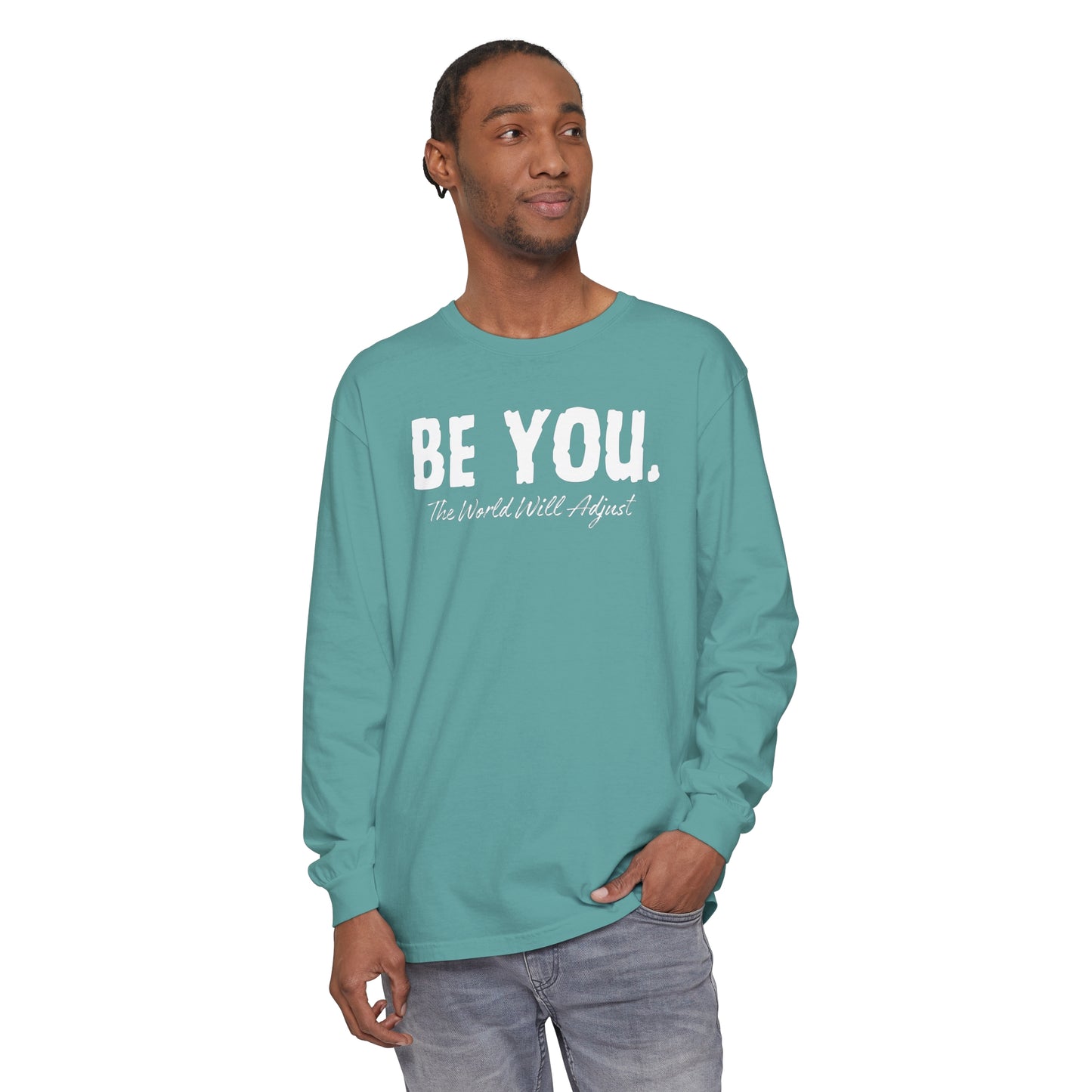 Be You Women Garment-dyed Long Sleeve T-Shirt