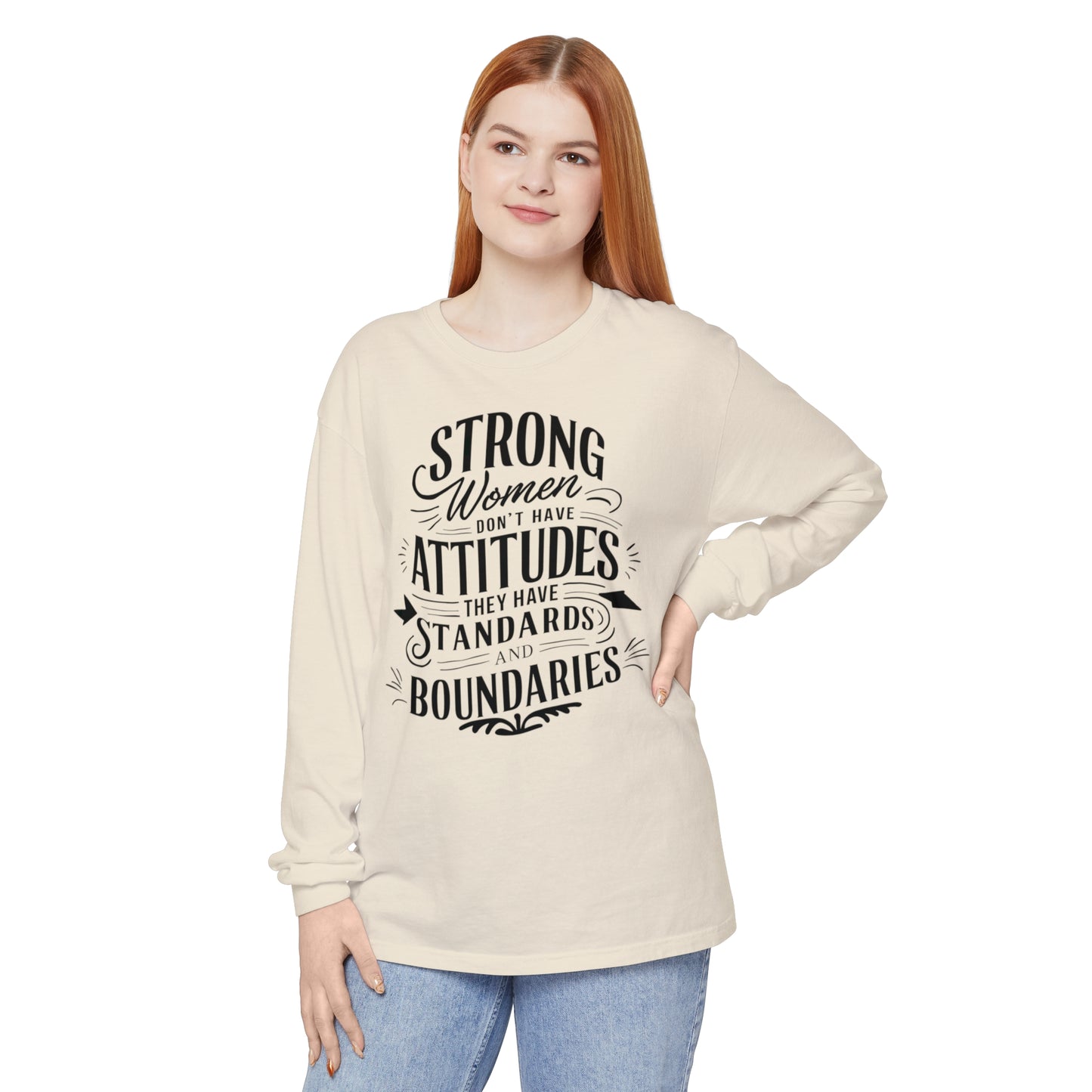 Strong Women Women Garment-dyed Long Sleeve T-Shirt