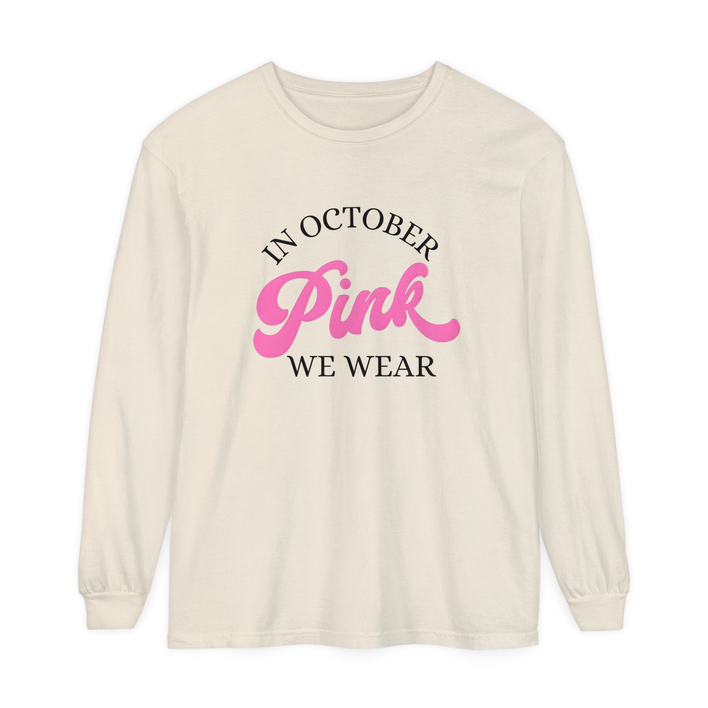 In October Unisex Garment-dyed Long Sleeve T-Shirt