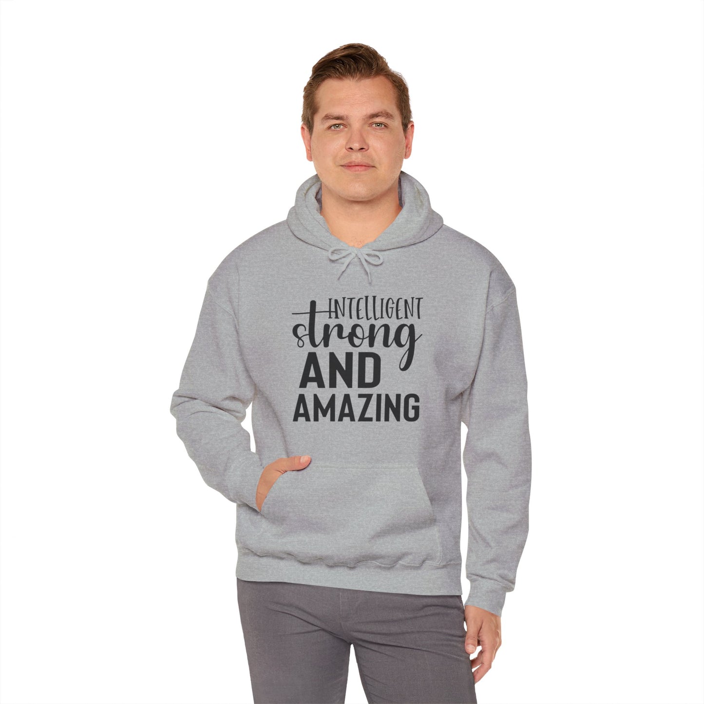 Intelligent Strong And Amazing Unisex Heavy Blend™ Hooded Sweatshirt