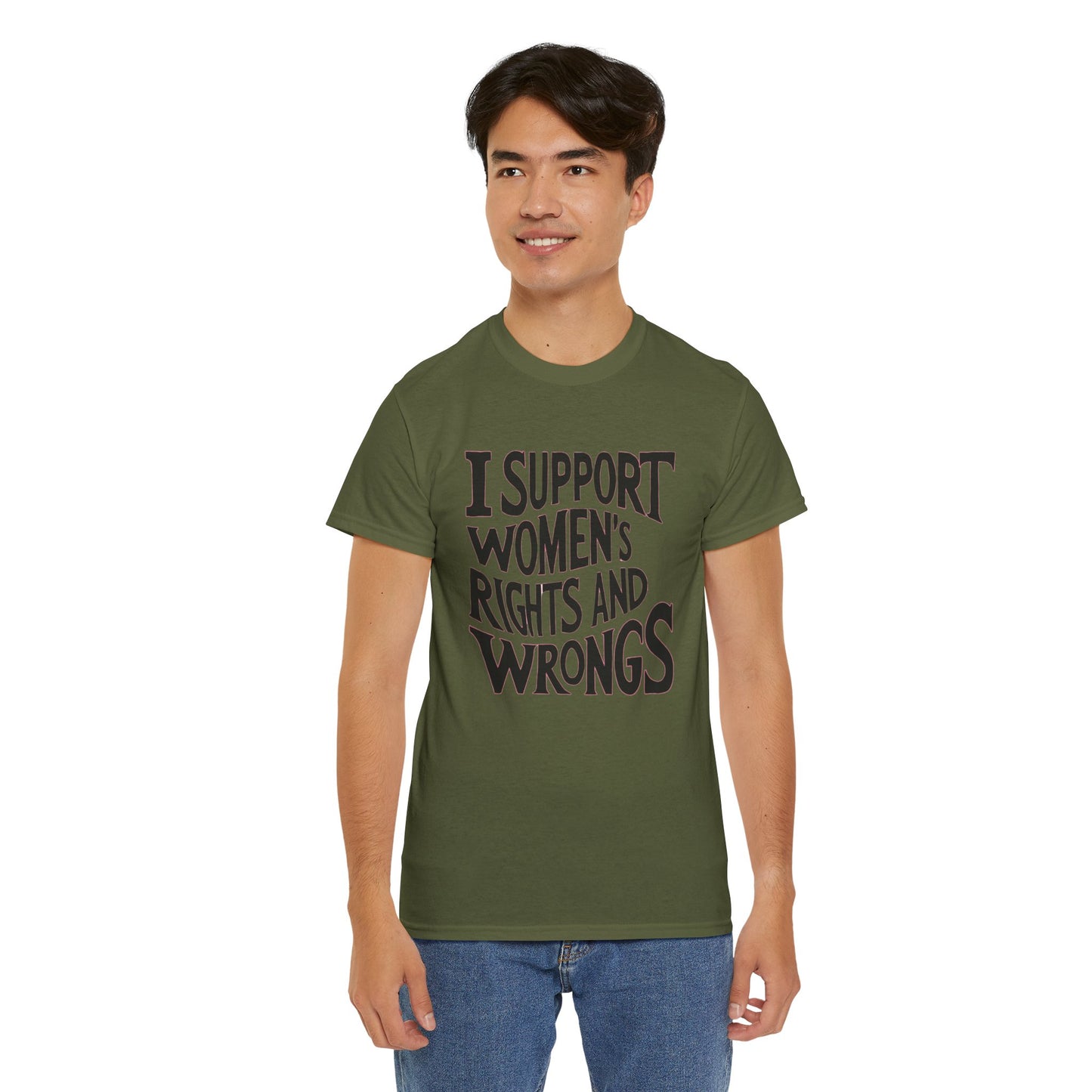 I Support Printed T Shirt with Hearts