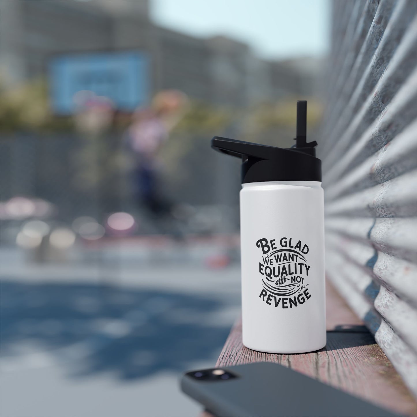 BE Glad Stainless Steel Water Bottle, Standard Lid