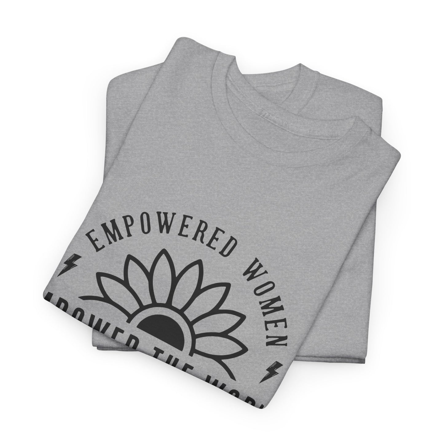 Empowered Women Printed T Shirt with Hearts