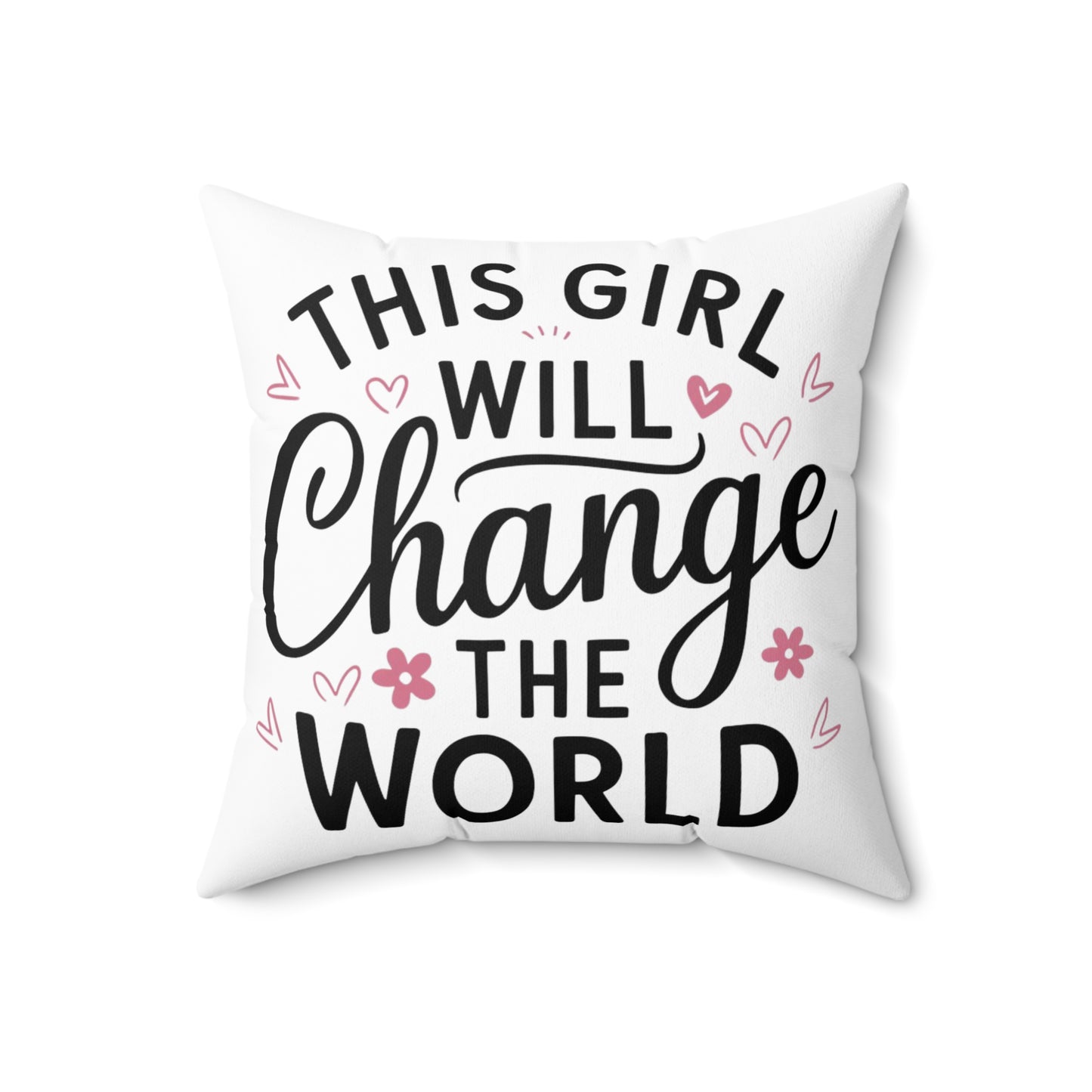 This Girl Spun Polyester Square Pillow