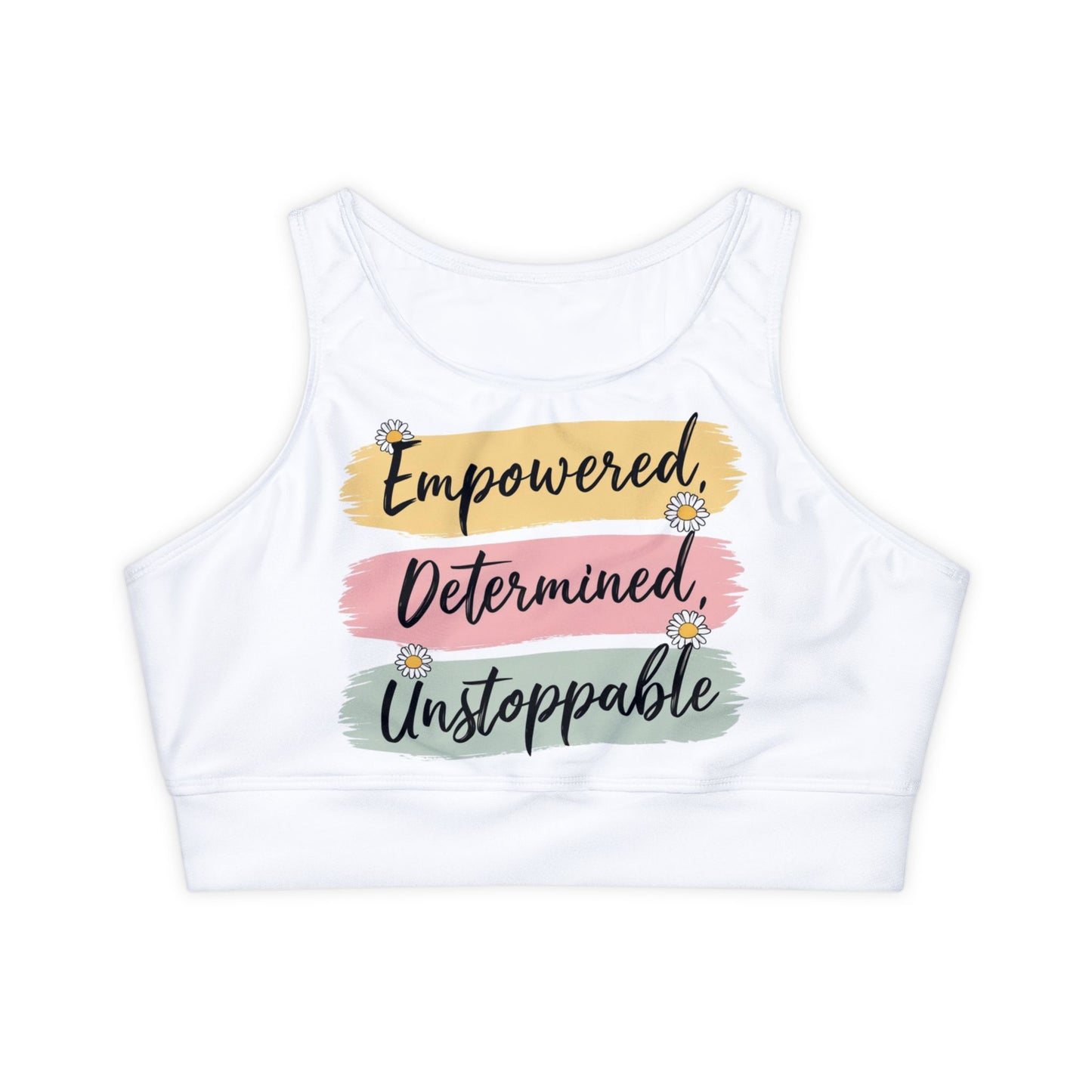 Empowered Fully Lined, Padded Sports Bra (AOP)