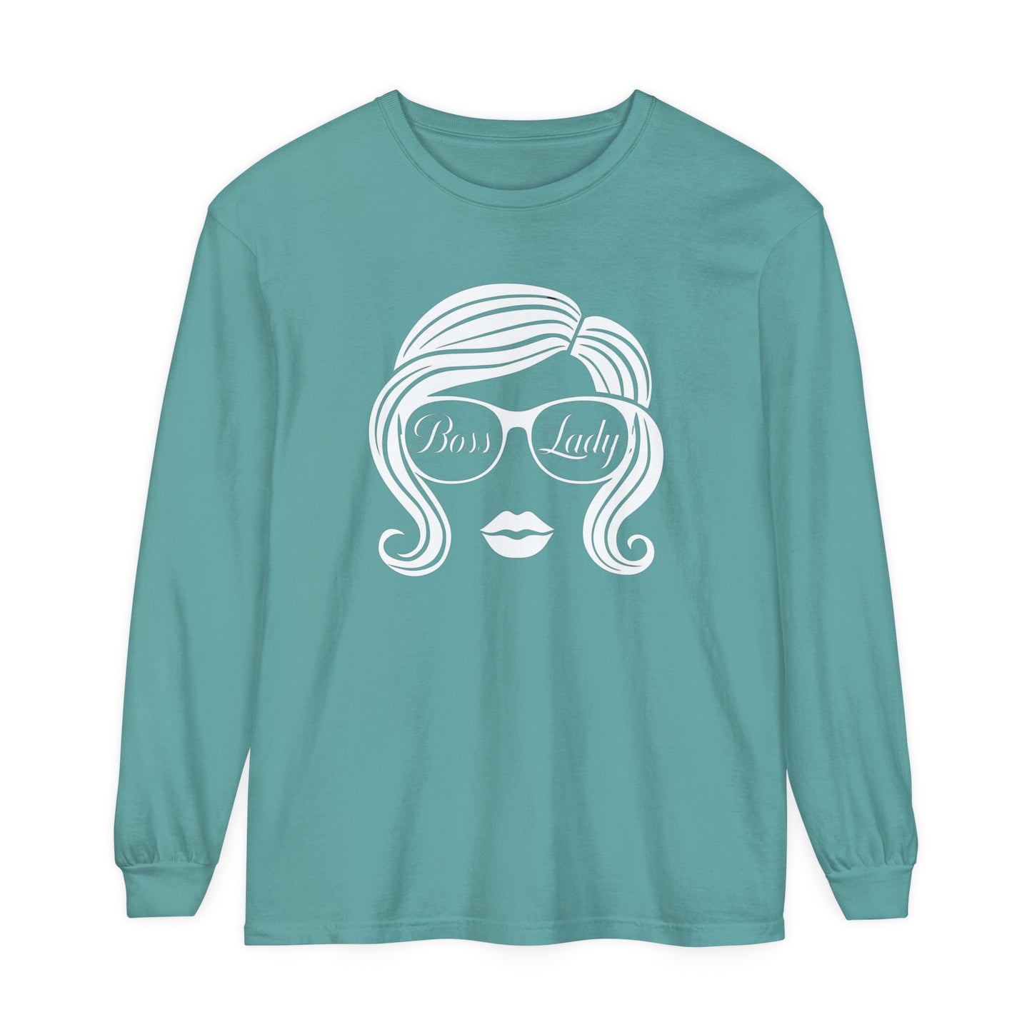 Boss Lady Women Garment-dyed Long Sleeve T-Shirt