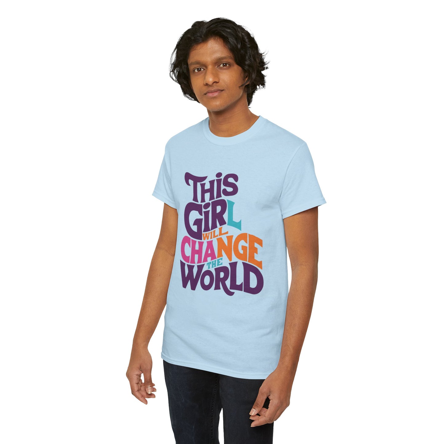 This Girl Printed  T Shirt with Hearts