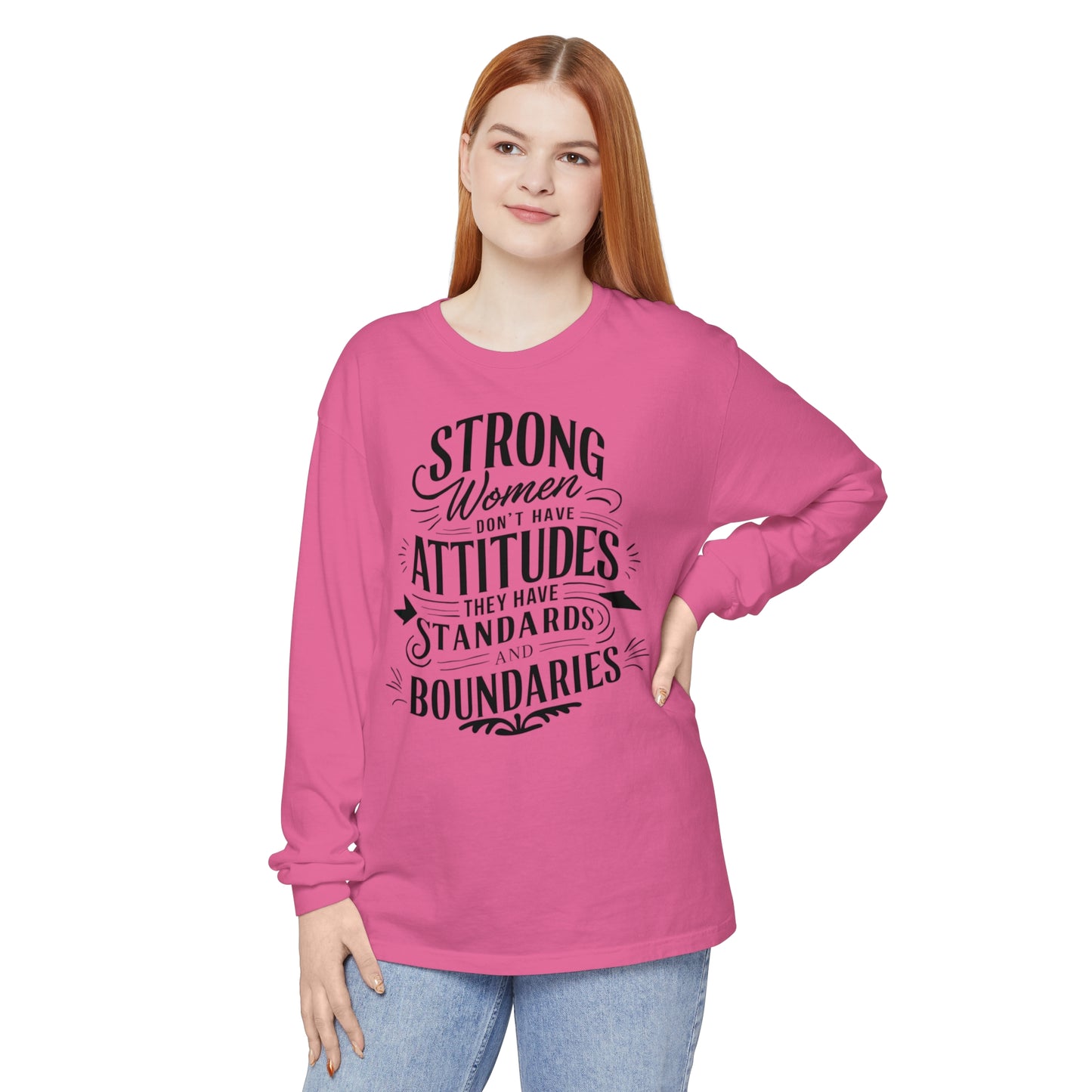 Strong Women Women Garment-dyed Long Sleeve T-Shirt