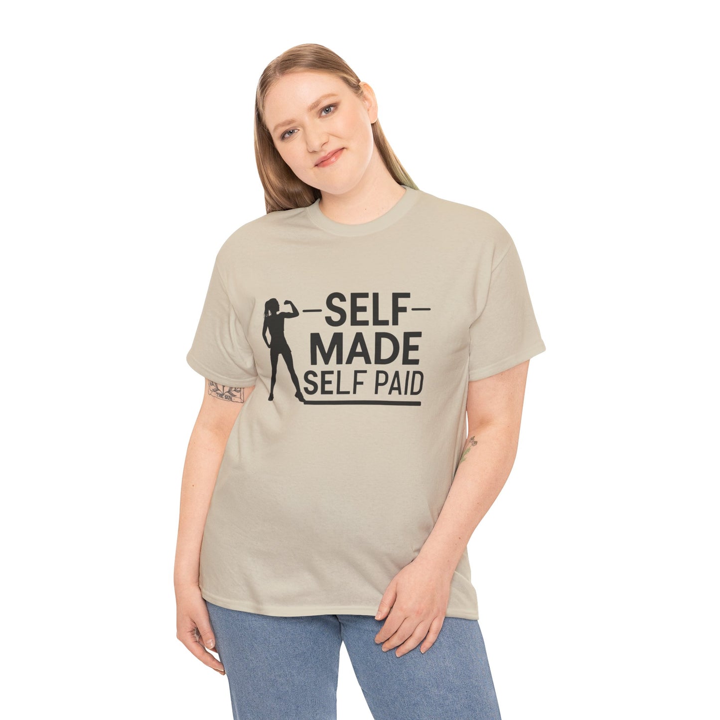 Self Made Printed T Shirt with Hearts
