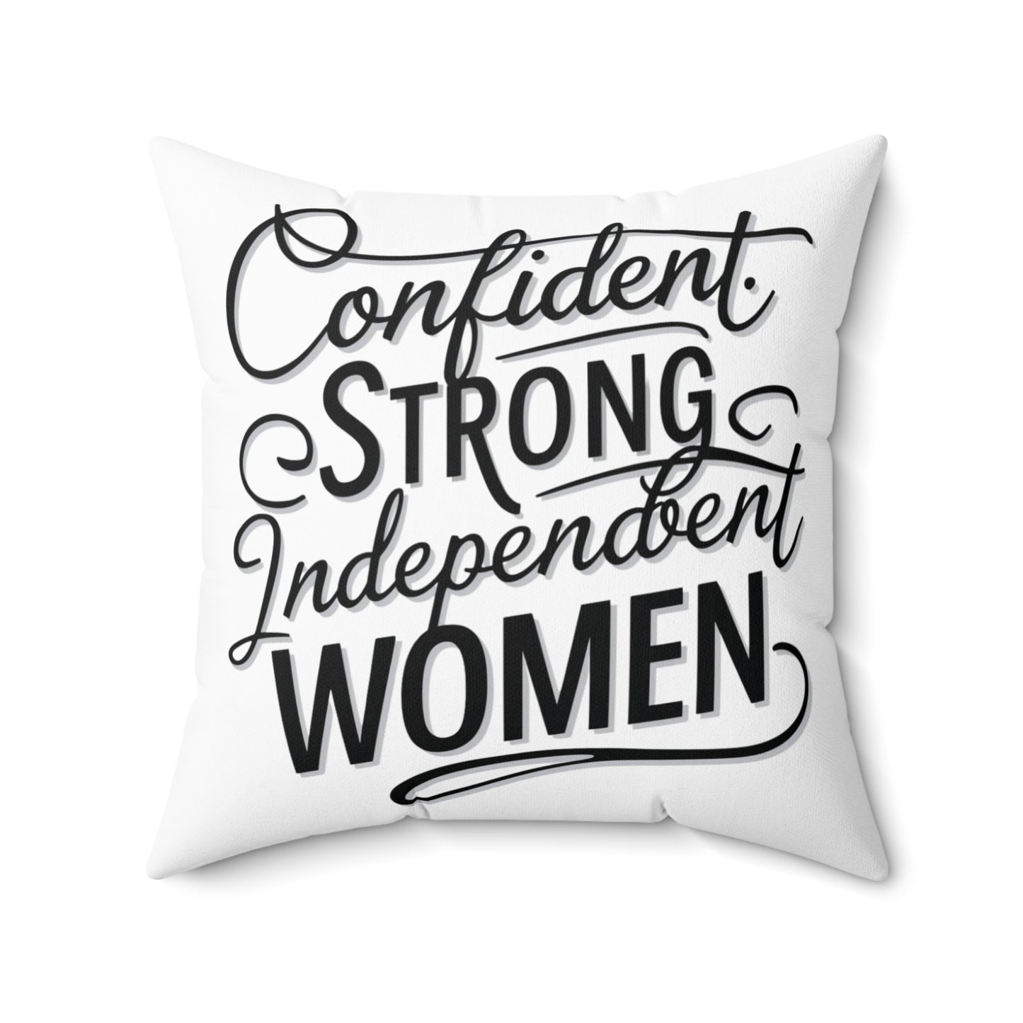 Confident Spun Polyester Square Pillow