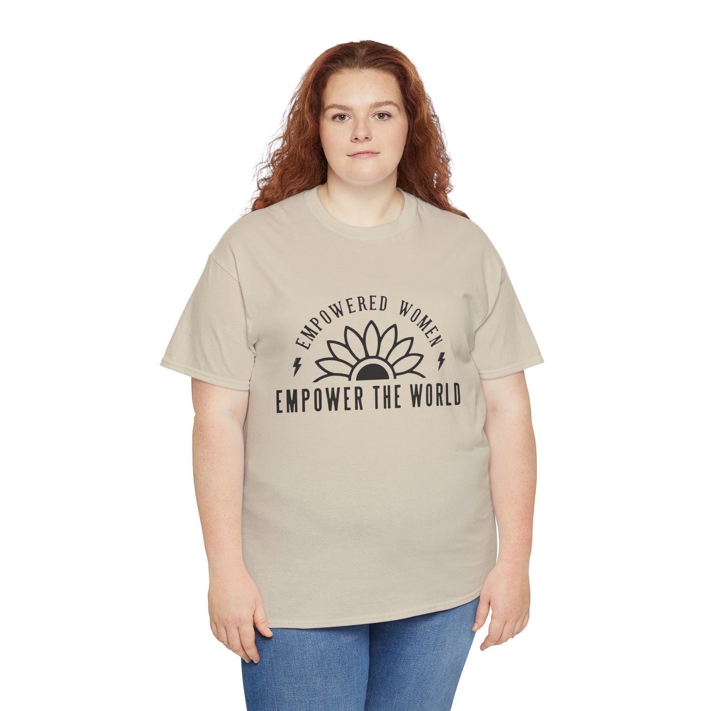 Empowered Women Printed T Shirt with Hearts