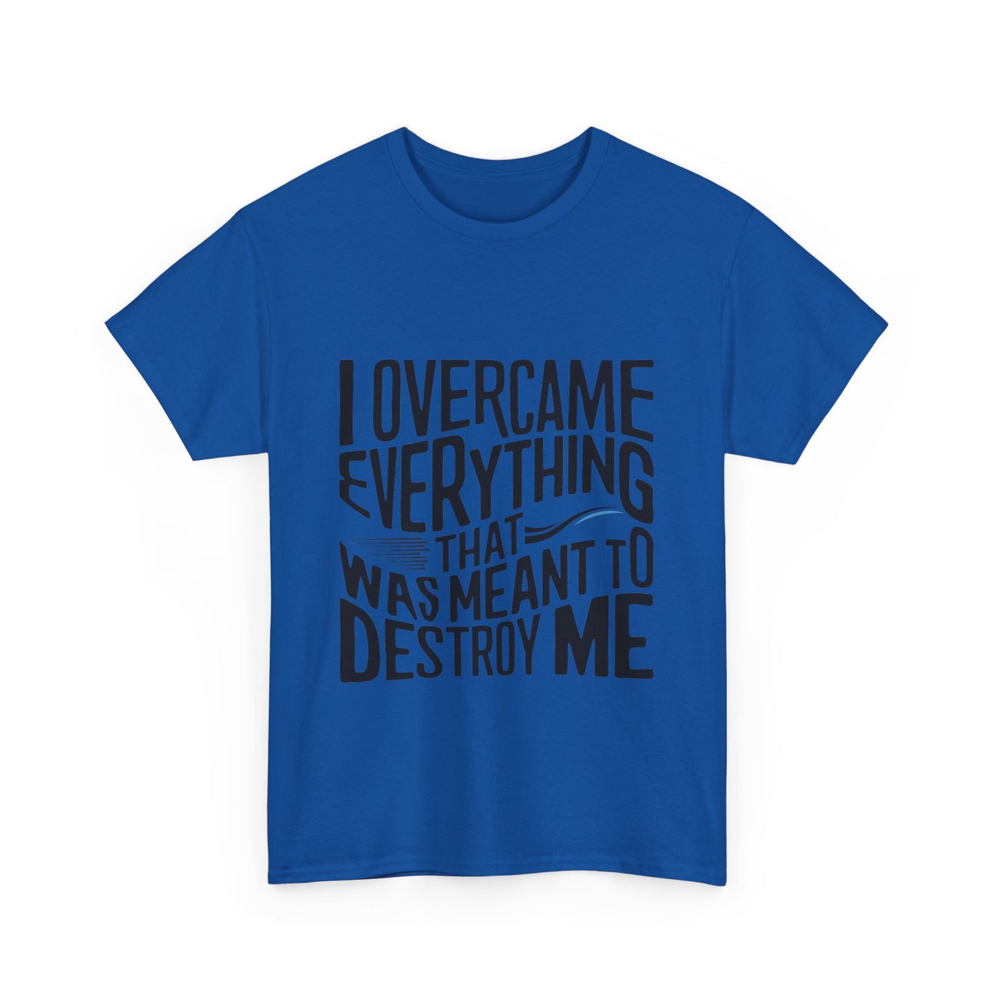 I Overcame Everything That Was Meant To Destroy Me  T Shirt with Hearts