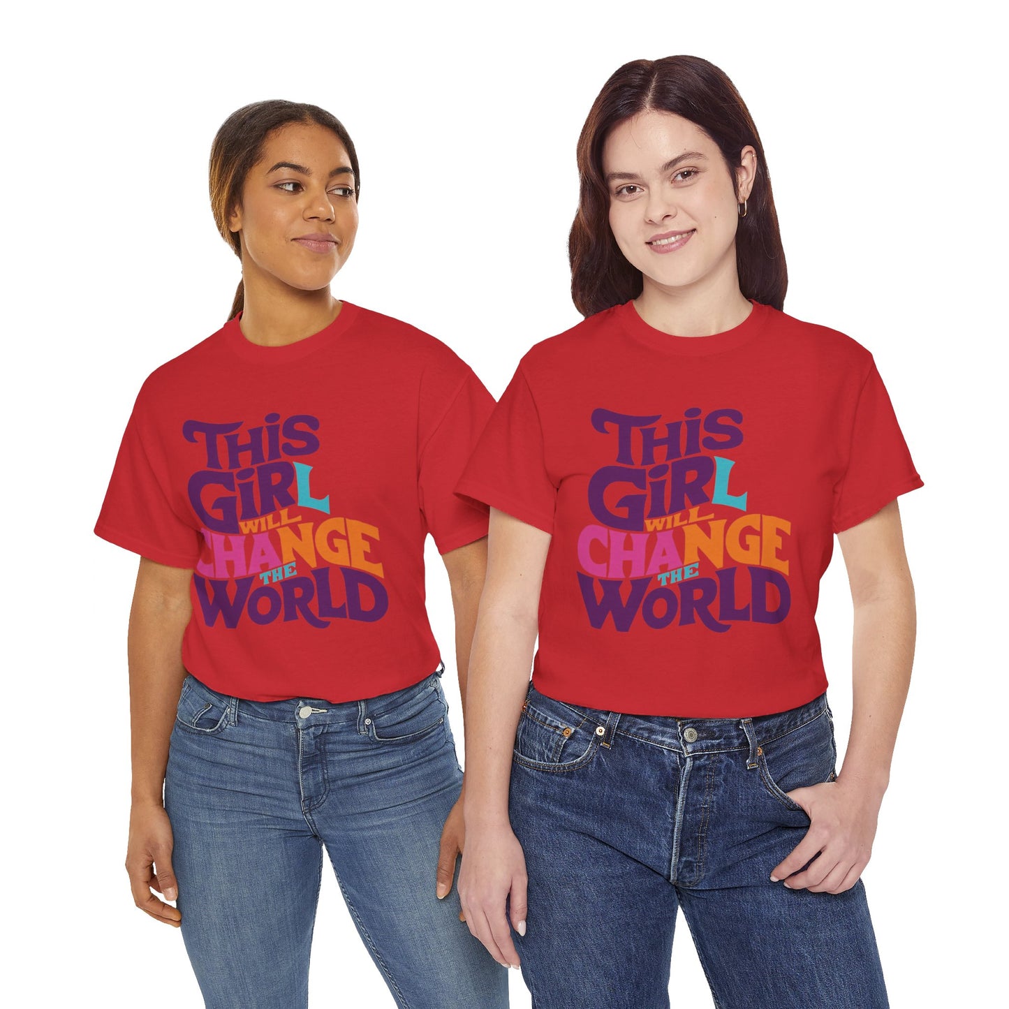 This Girl Printed  T Shirt with Hearts