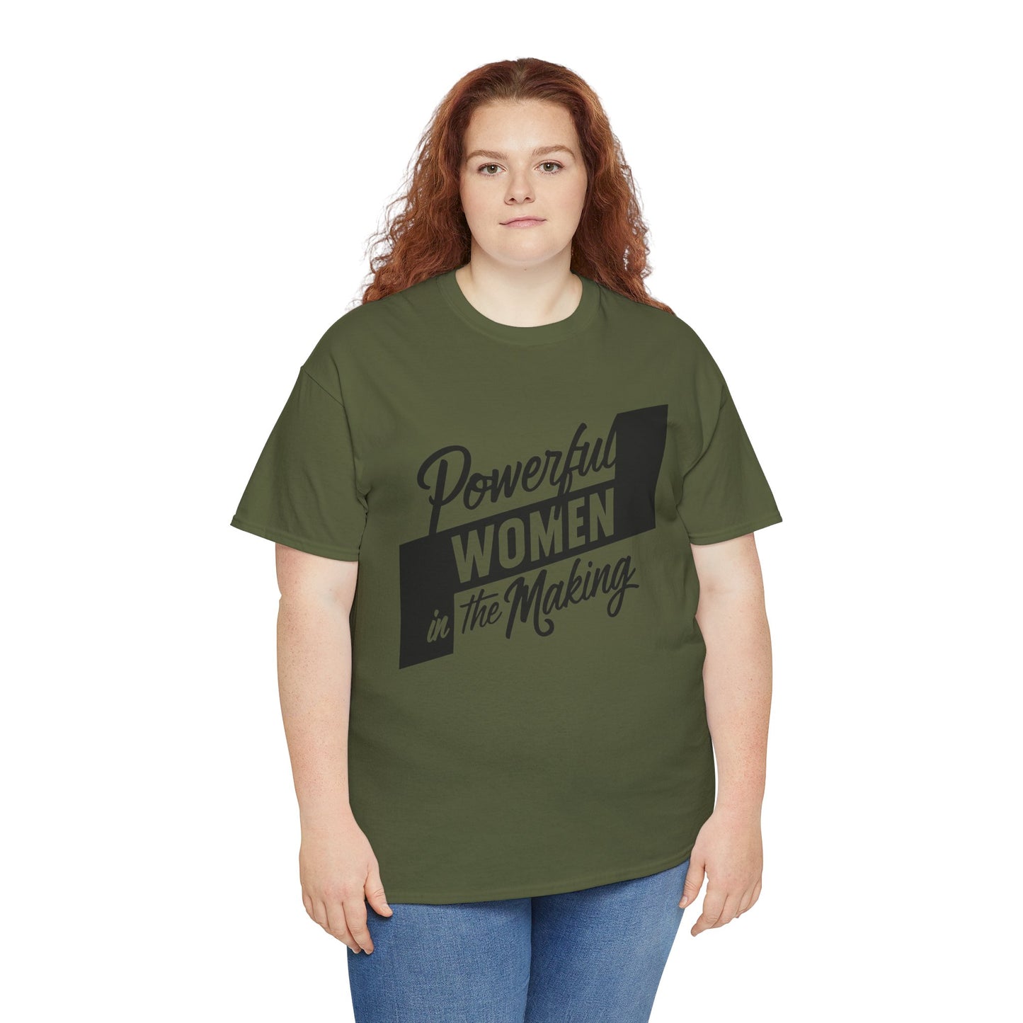Powerful Women Printed T Shirt with Hearts
