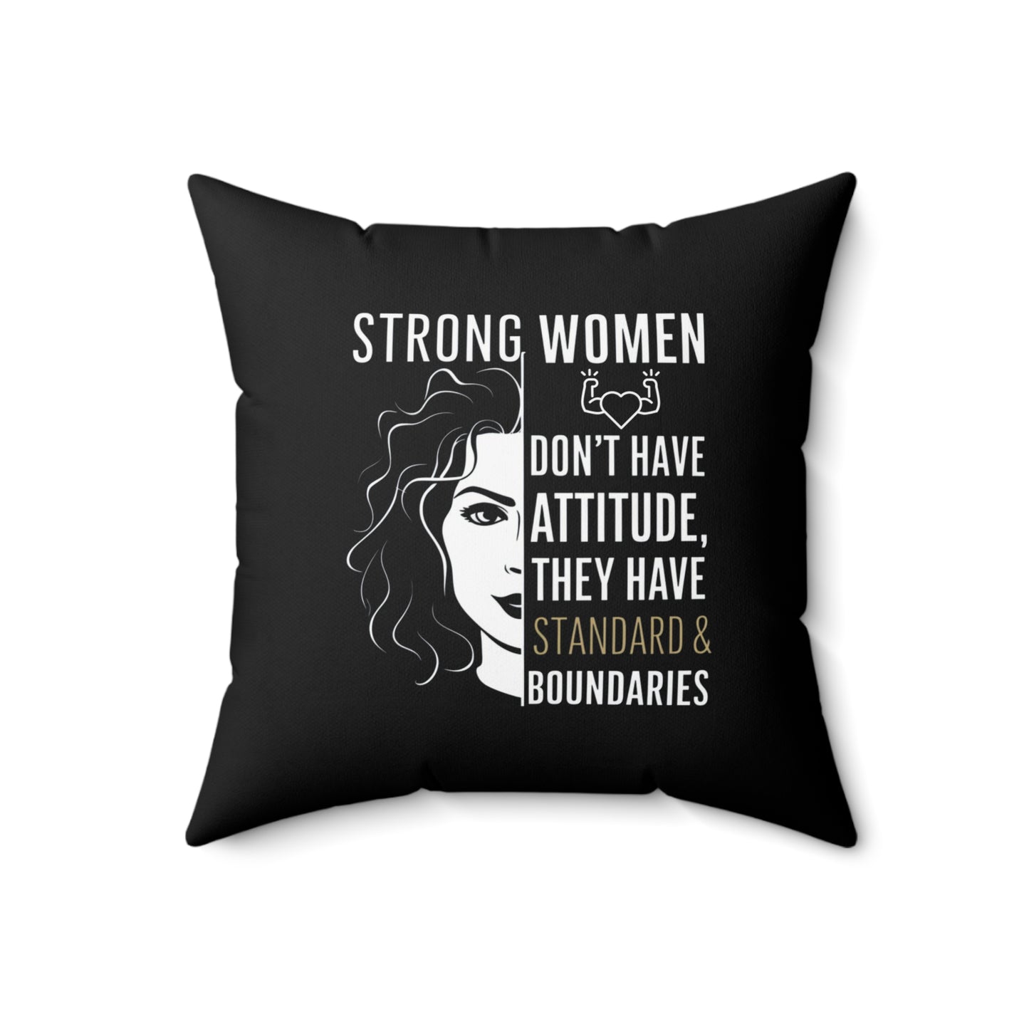 Strong Women Spun Polyester Square Pillow