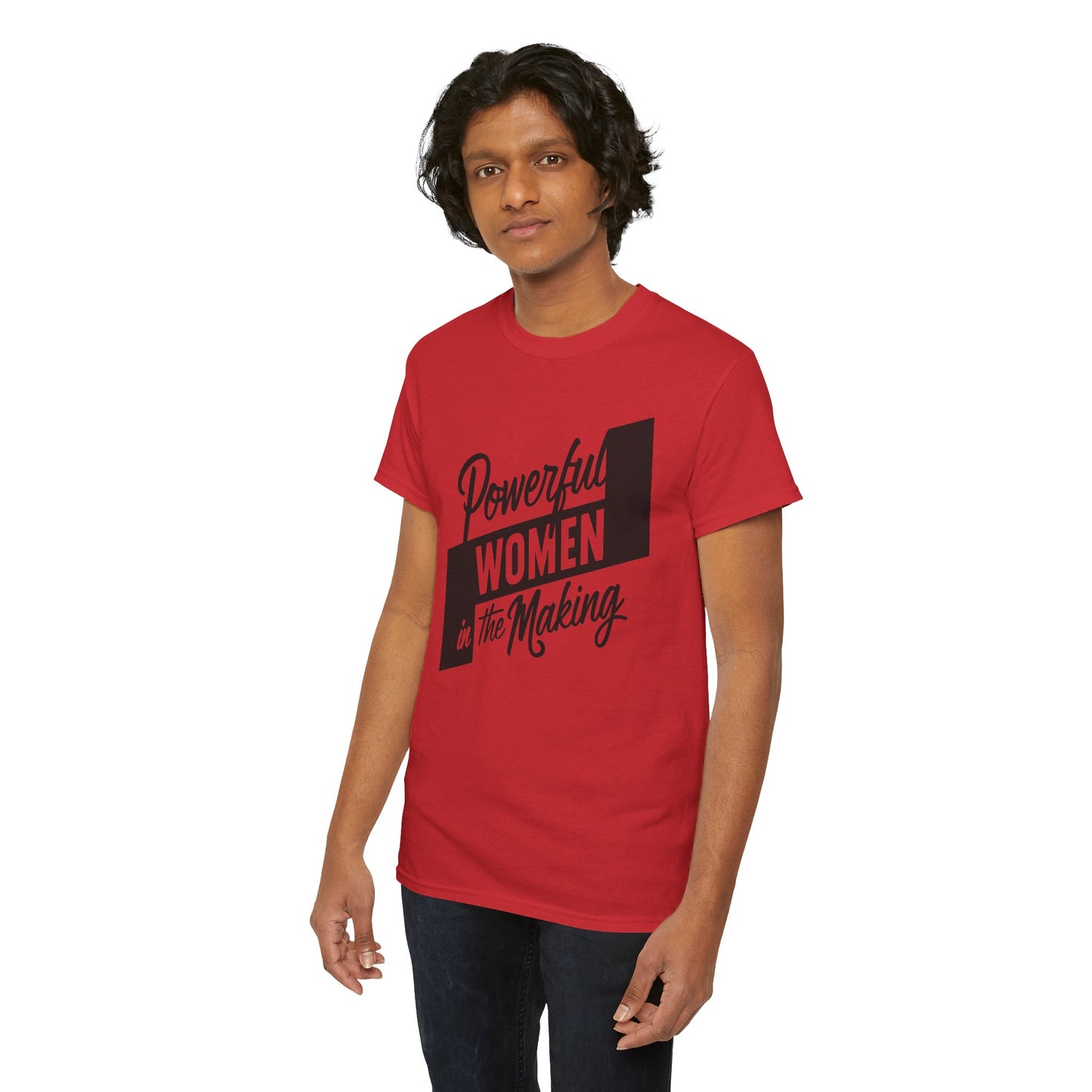 Powerful Women Printed T Shirt with Hearts