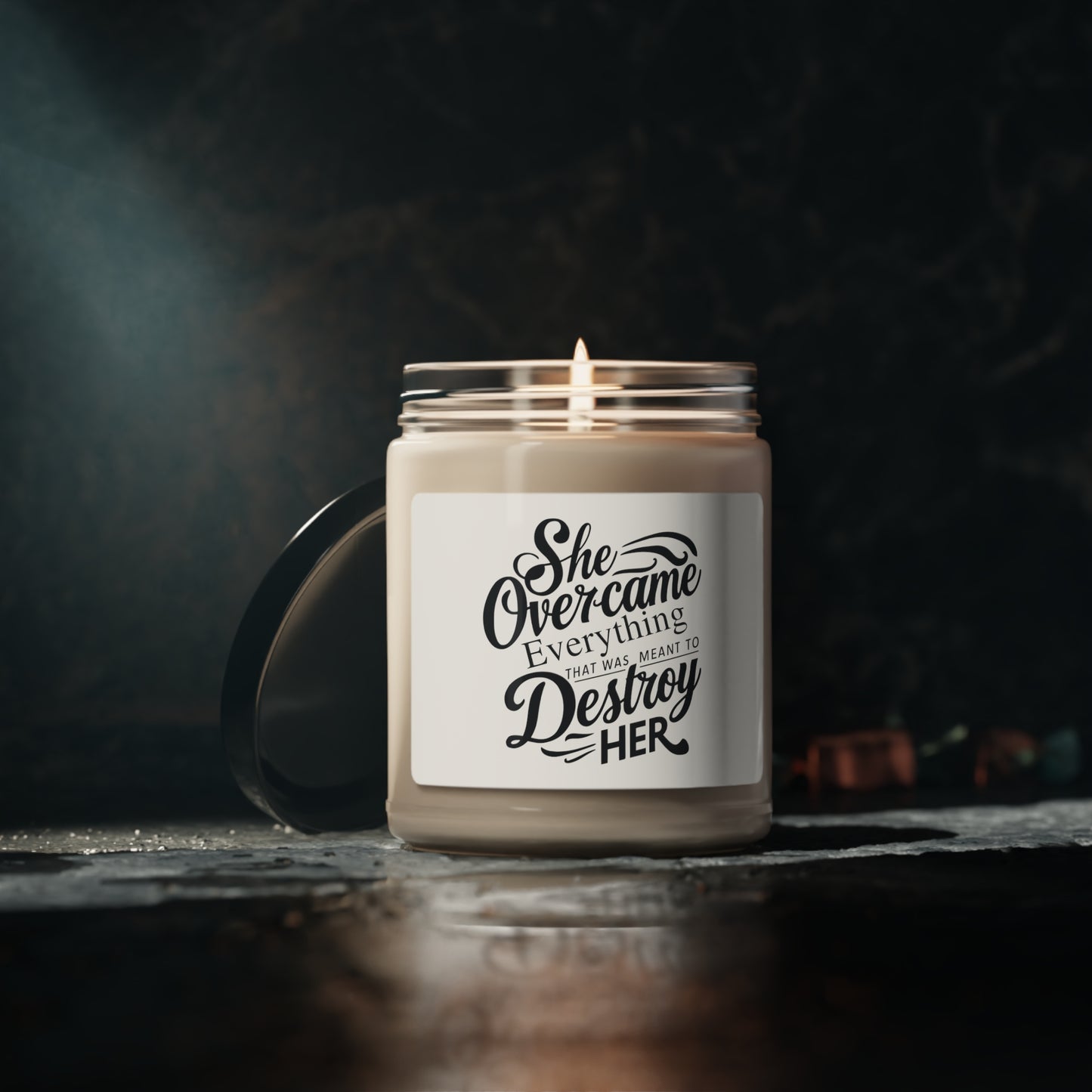 She Overcame Scented Soy Candle, 9oz
