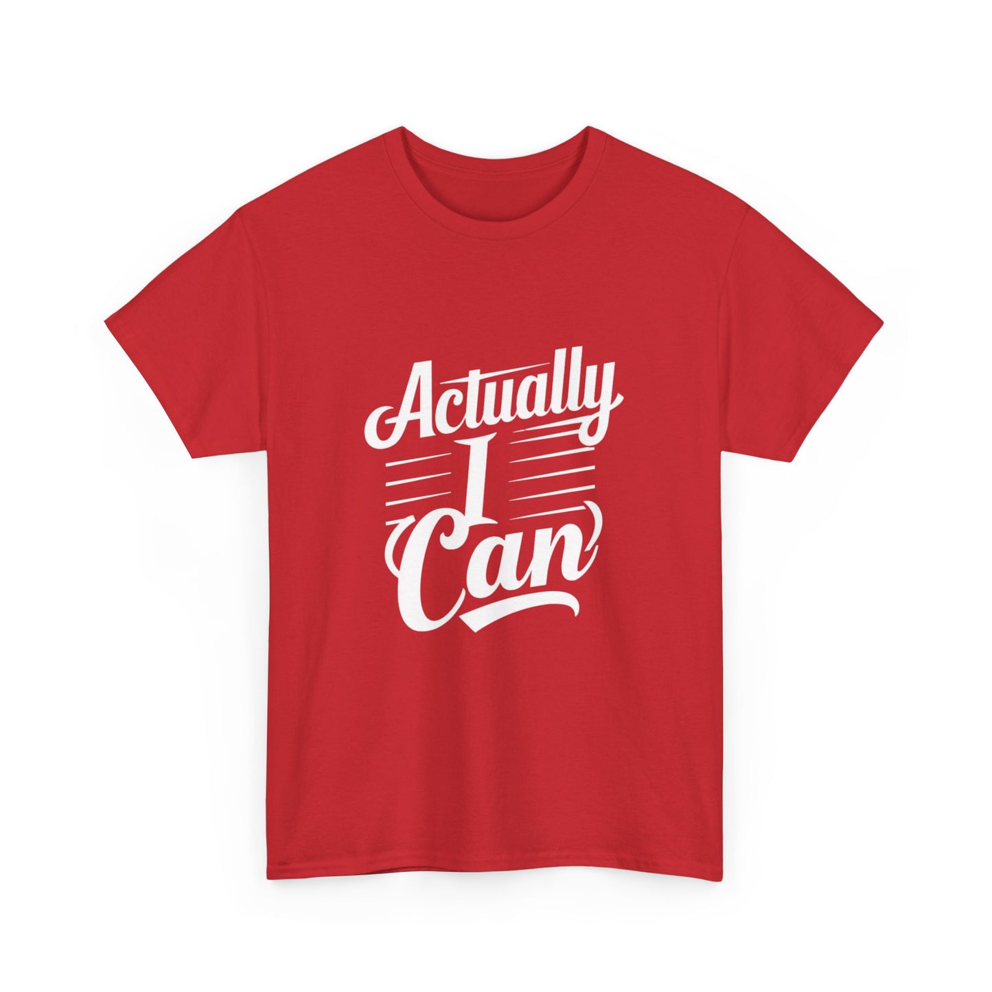 Actually I Can Women Heavy Cotton Tee