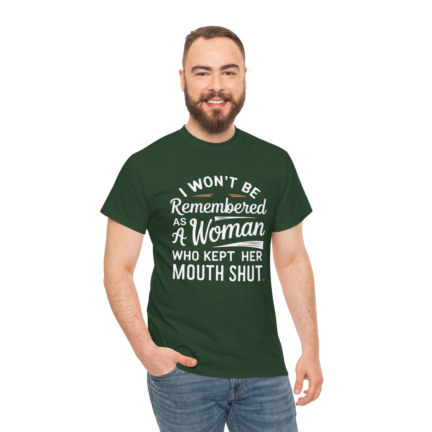 I WON'T Be Printed  T Shirt with Hearts