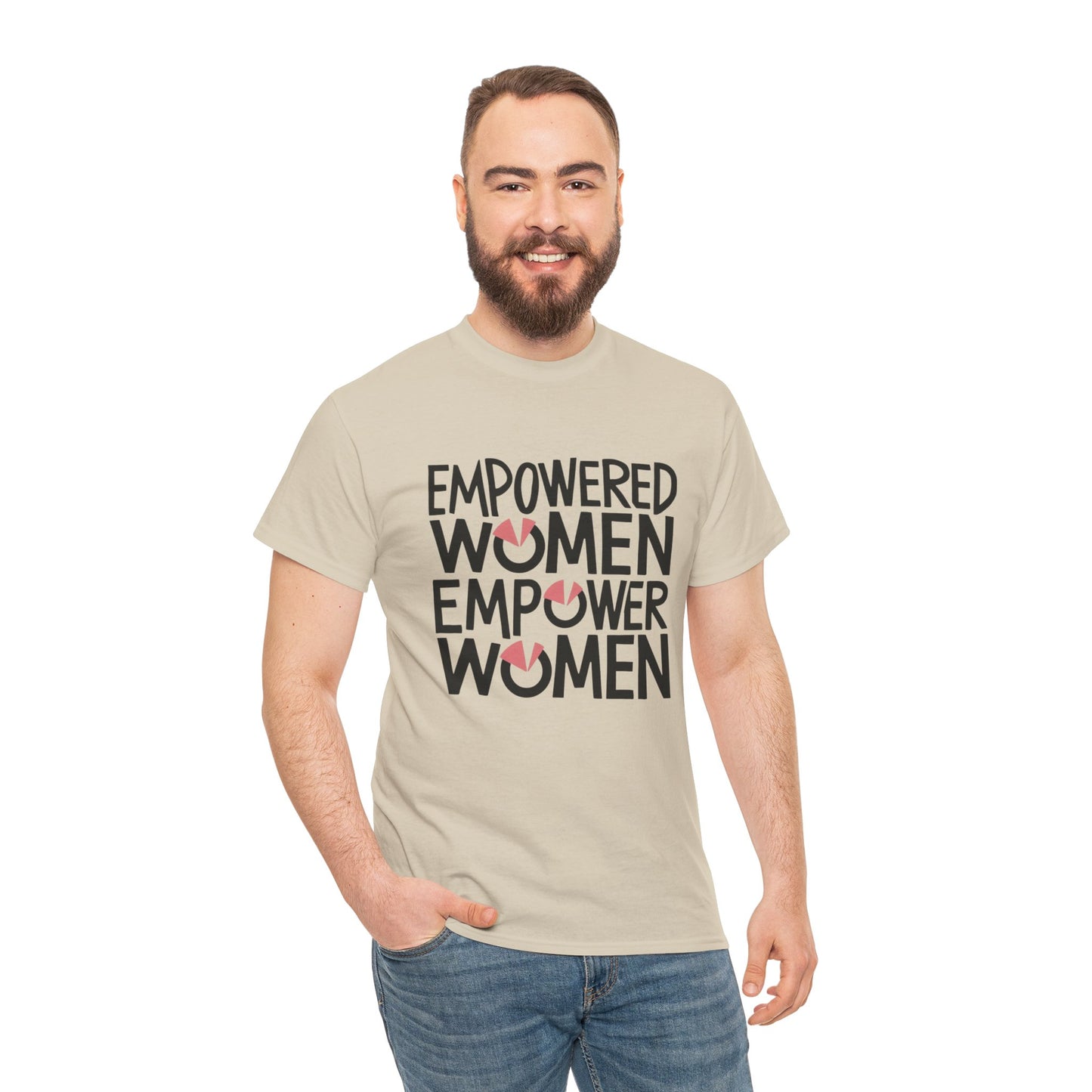 Empowered Printed T Shirt with Hearts