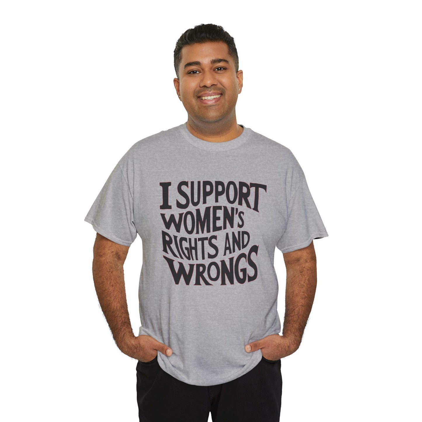 I Support Printed T Shirt with Hearts