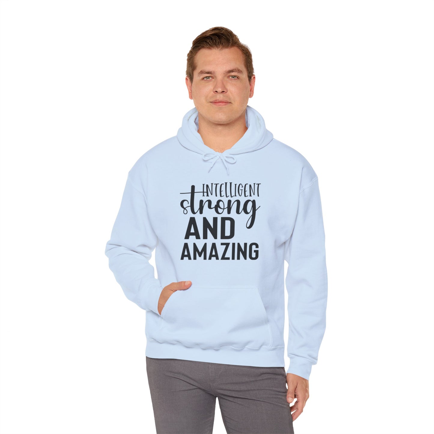 Intelligent Strong And Amazing Unisex Heavy Blend™ Hooded Sweatshirt