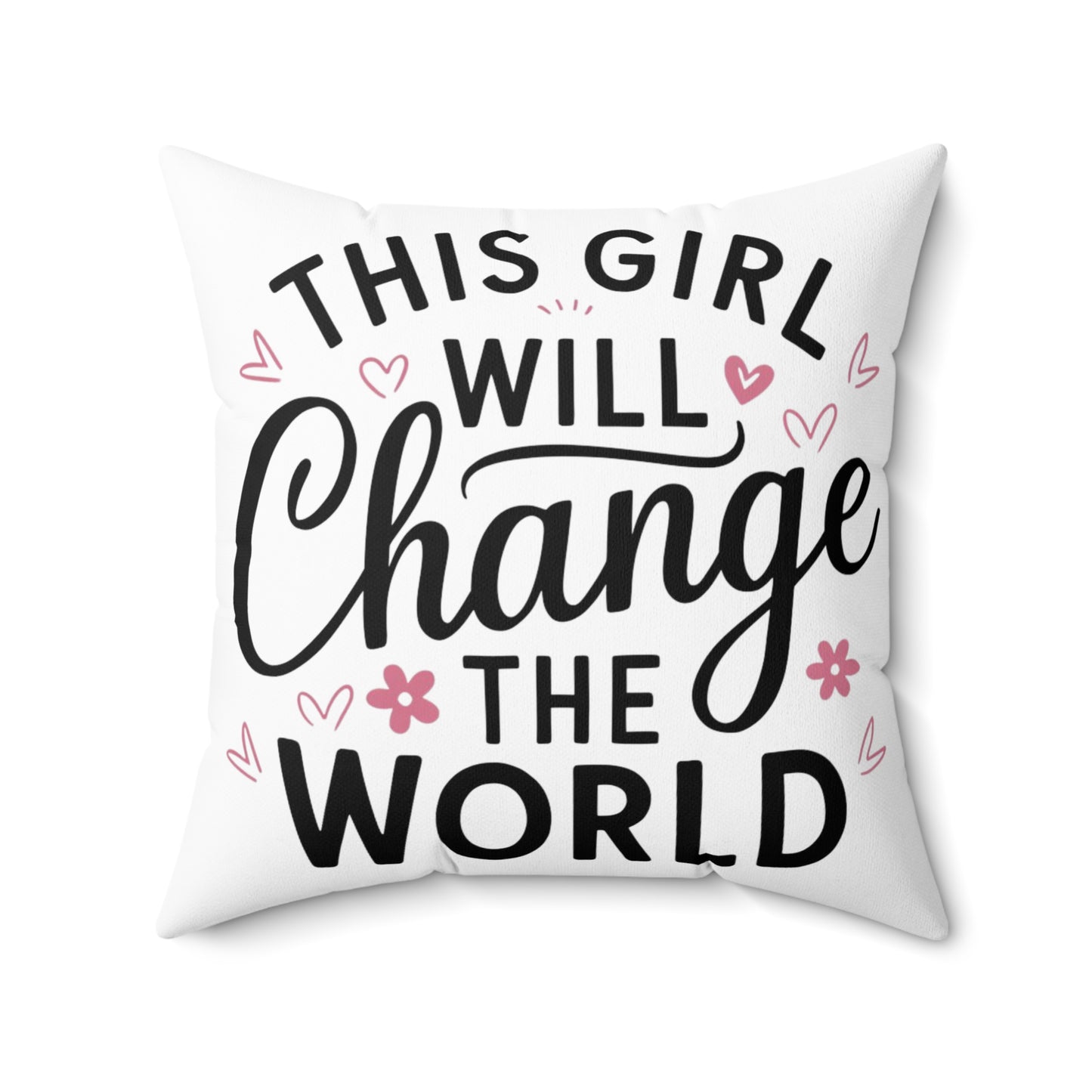 This Girl Spun Polyester Square Pillow