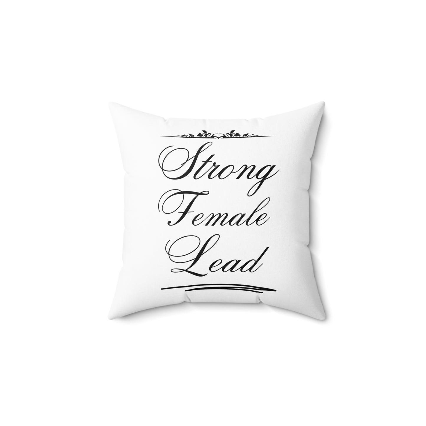 Strong Female Spun Polyester Square Pillow
