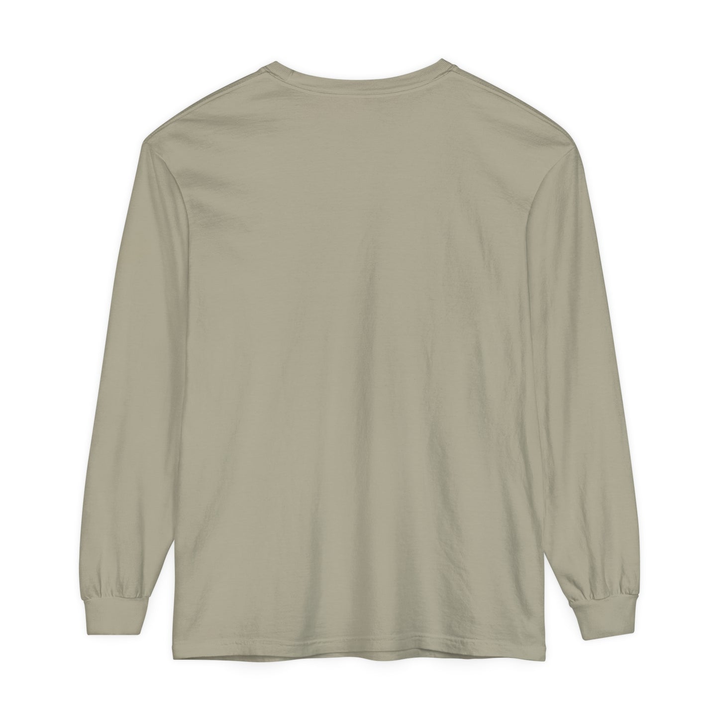 A Woman Garment-dyed Long Sleeve T-Shirt