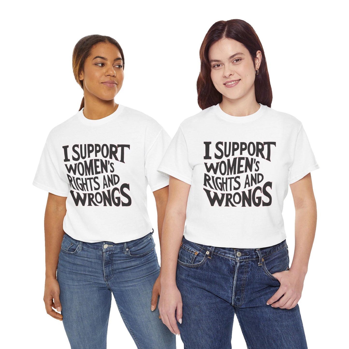 I Support Printed T Shirt with Hearts