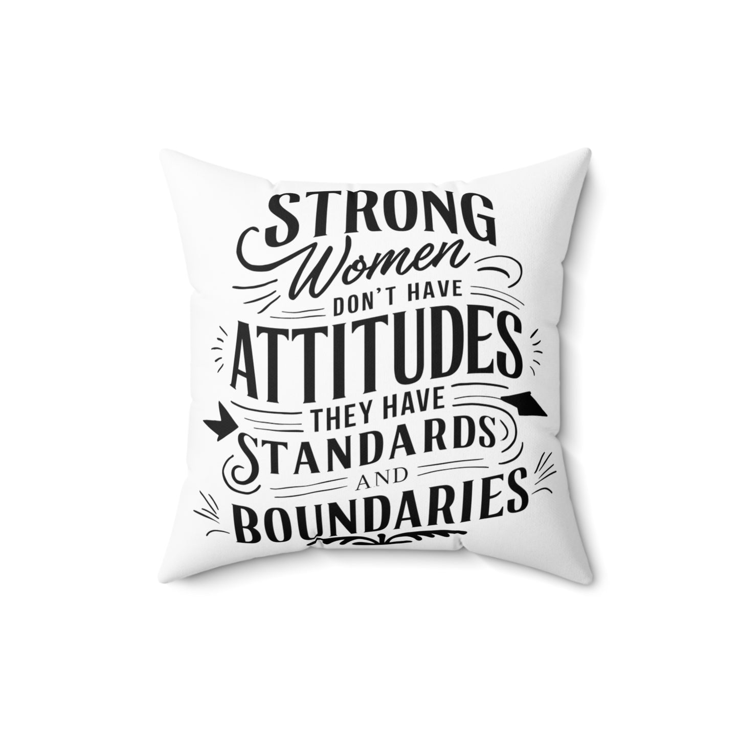 Strong Woman Spun Polyester Square Pillow