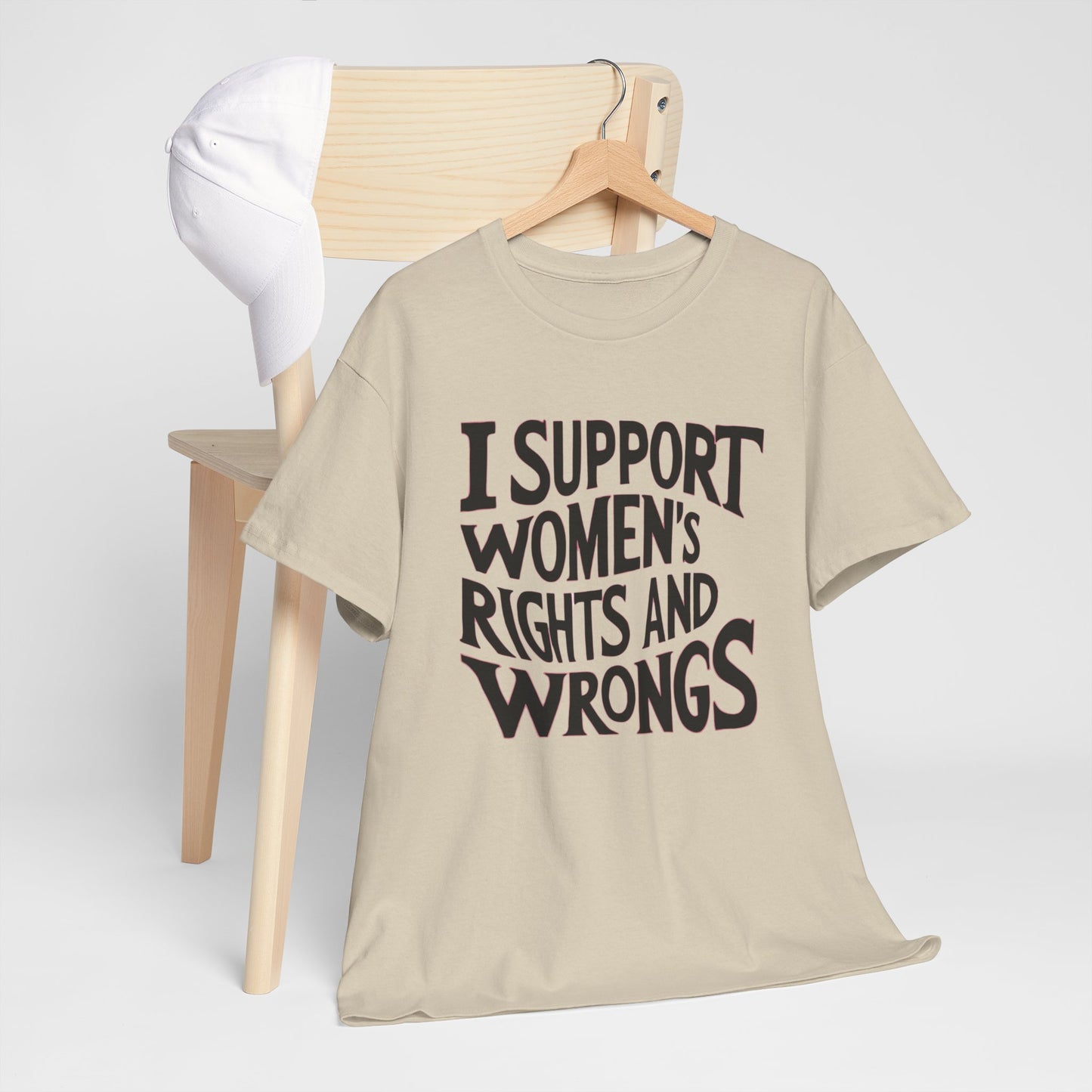 I Support Printed T Shirt with Hearts