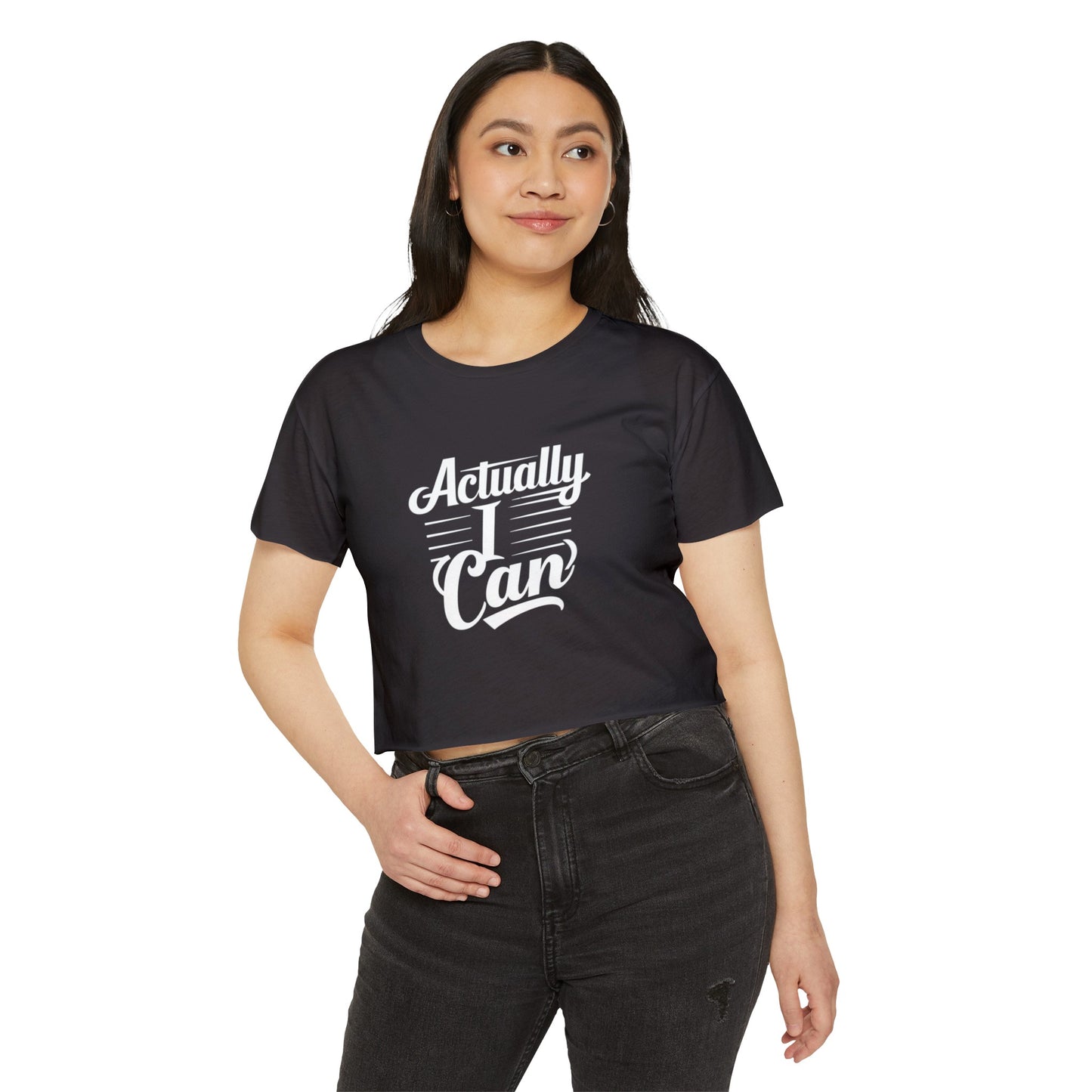 Actually I Can Women's Festival Crop Top