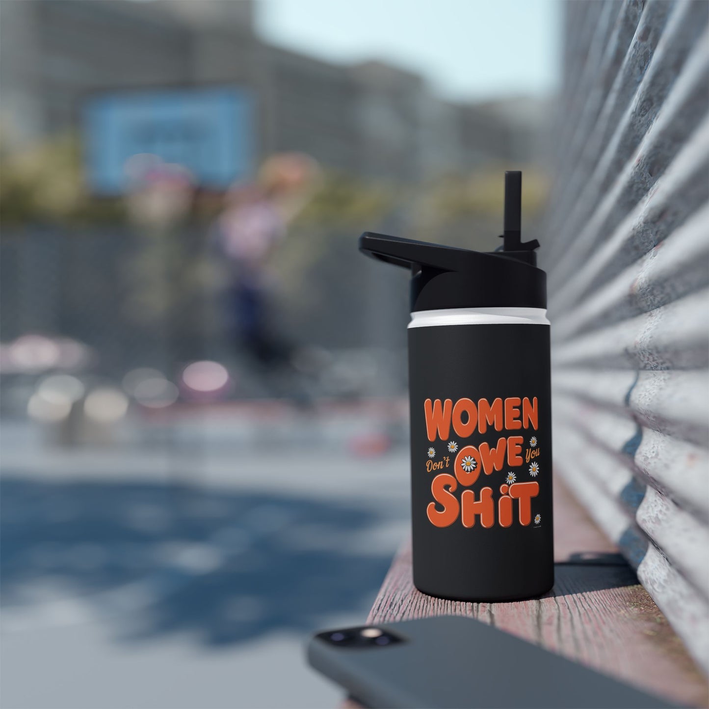 Women Stainless Steel Water Bottle, Standard Lid