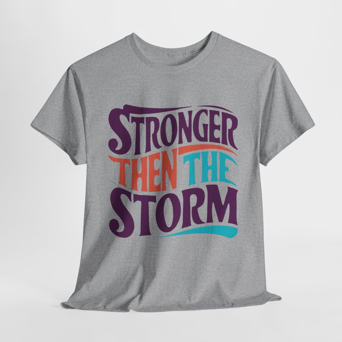 Stronger Then  Printed T Shirt with Hearts