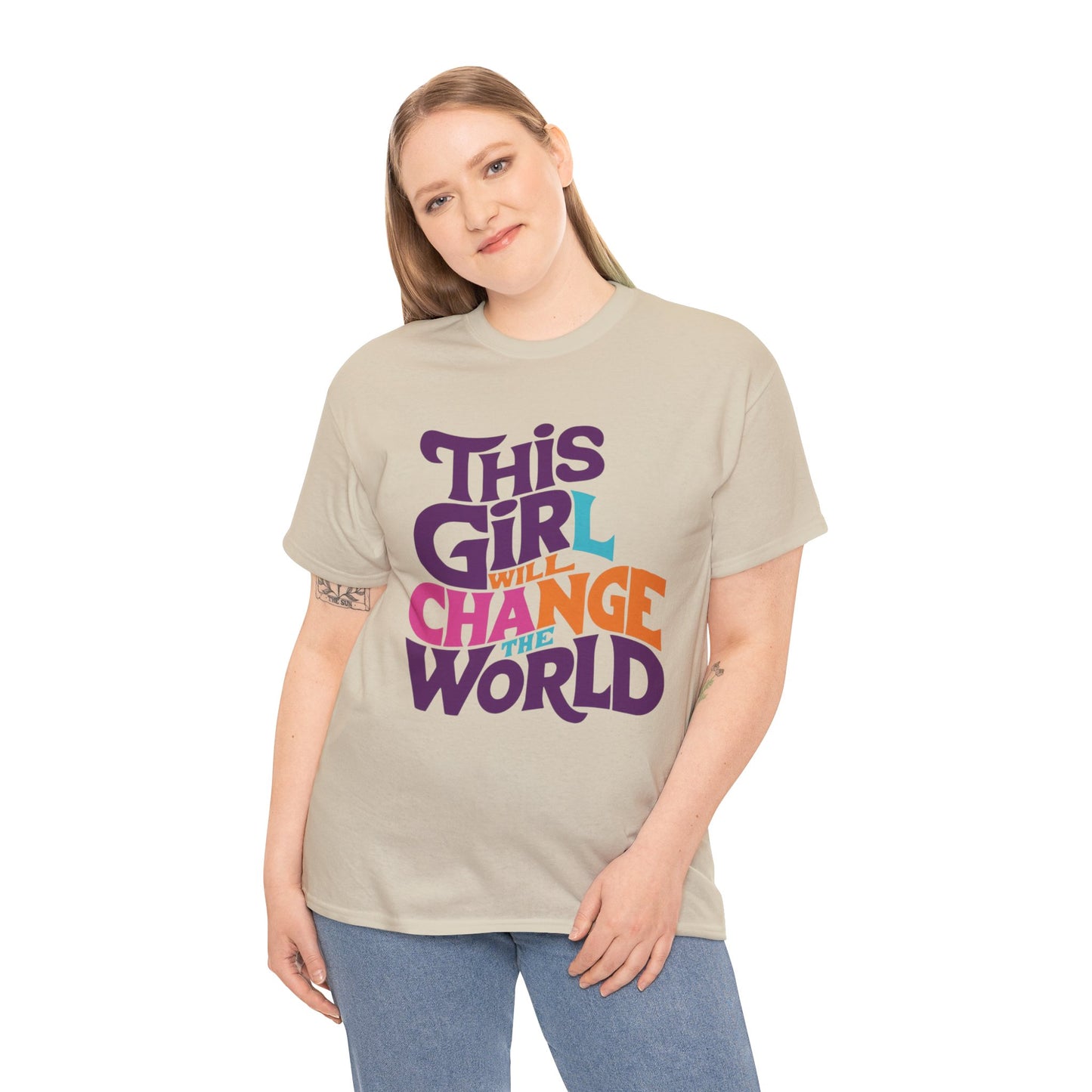 This Girl Printed  T Shirt with Hearts
