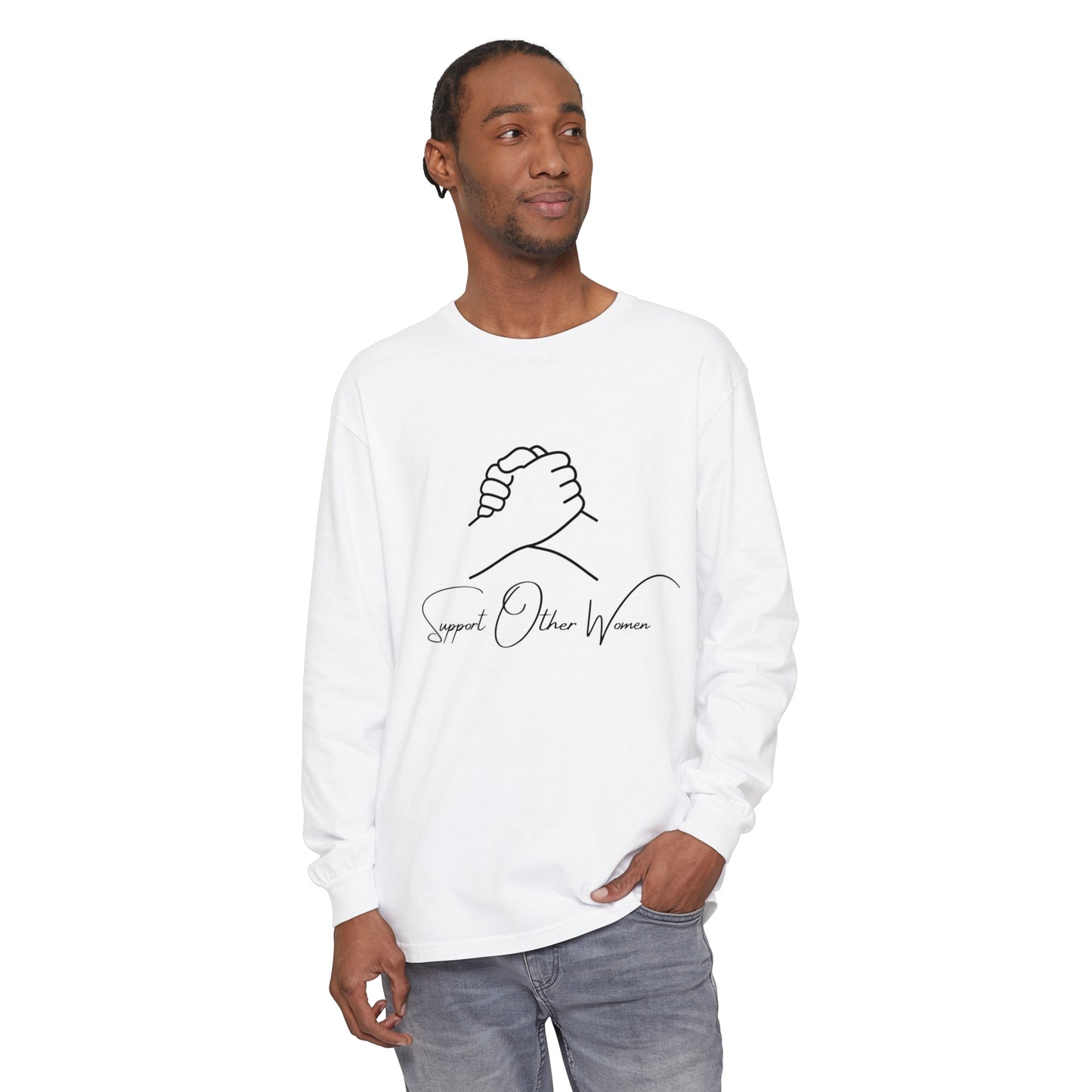 Support Other women Women Garment-dyed Long Sleeve T-Shirt