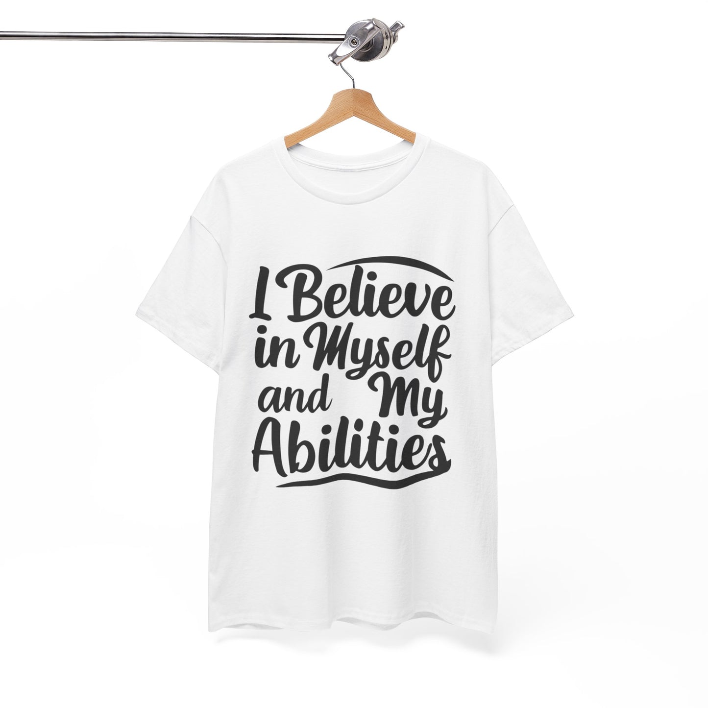 I Believe Printed T Shirt with Hearts