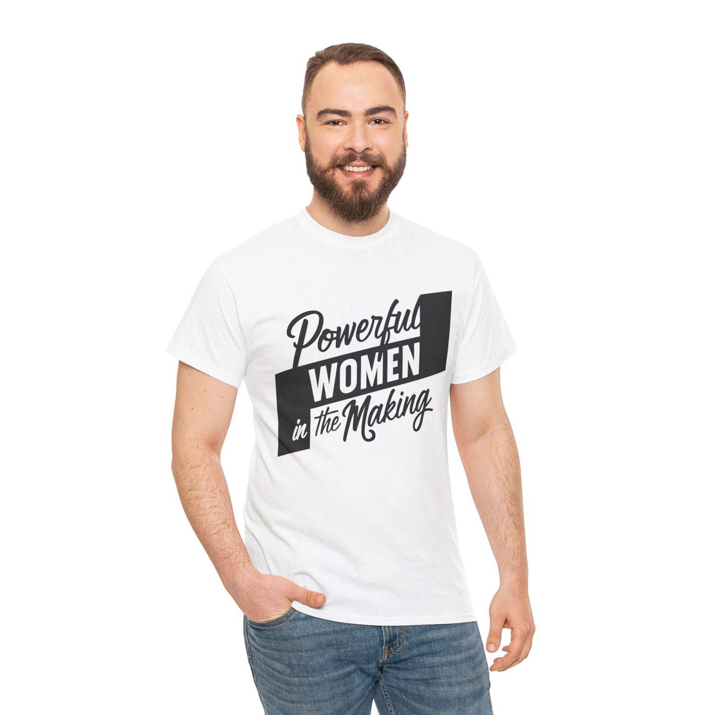 Powerful Women Printed T Shirt with Hearts