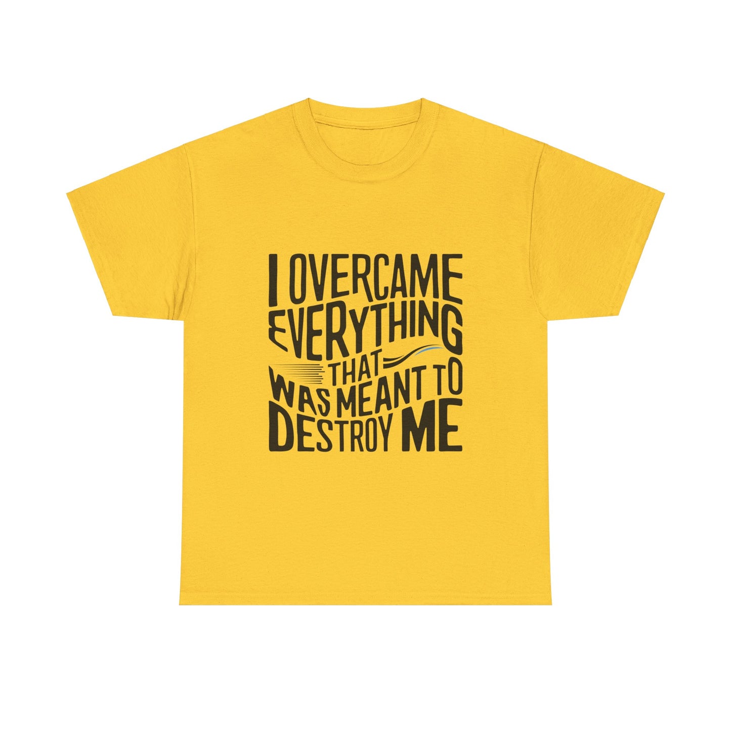 I Overcame Everything That Was Meant To Destroy Me  T Shirt with Hearts