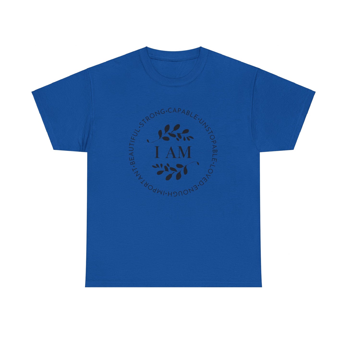 I AM Printed T Shirt with Hearts