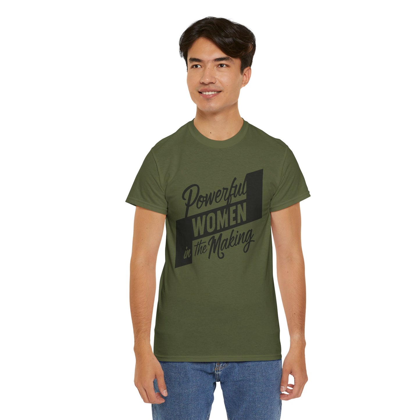 Powerful Women Printed T Shirt with Hearts