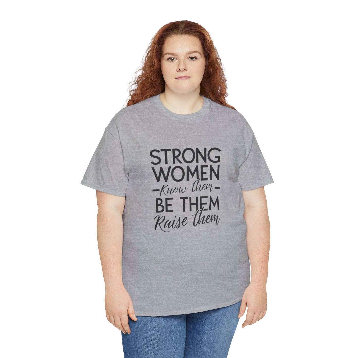 Strong Women Printed T Shirt with Hearts